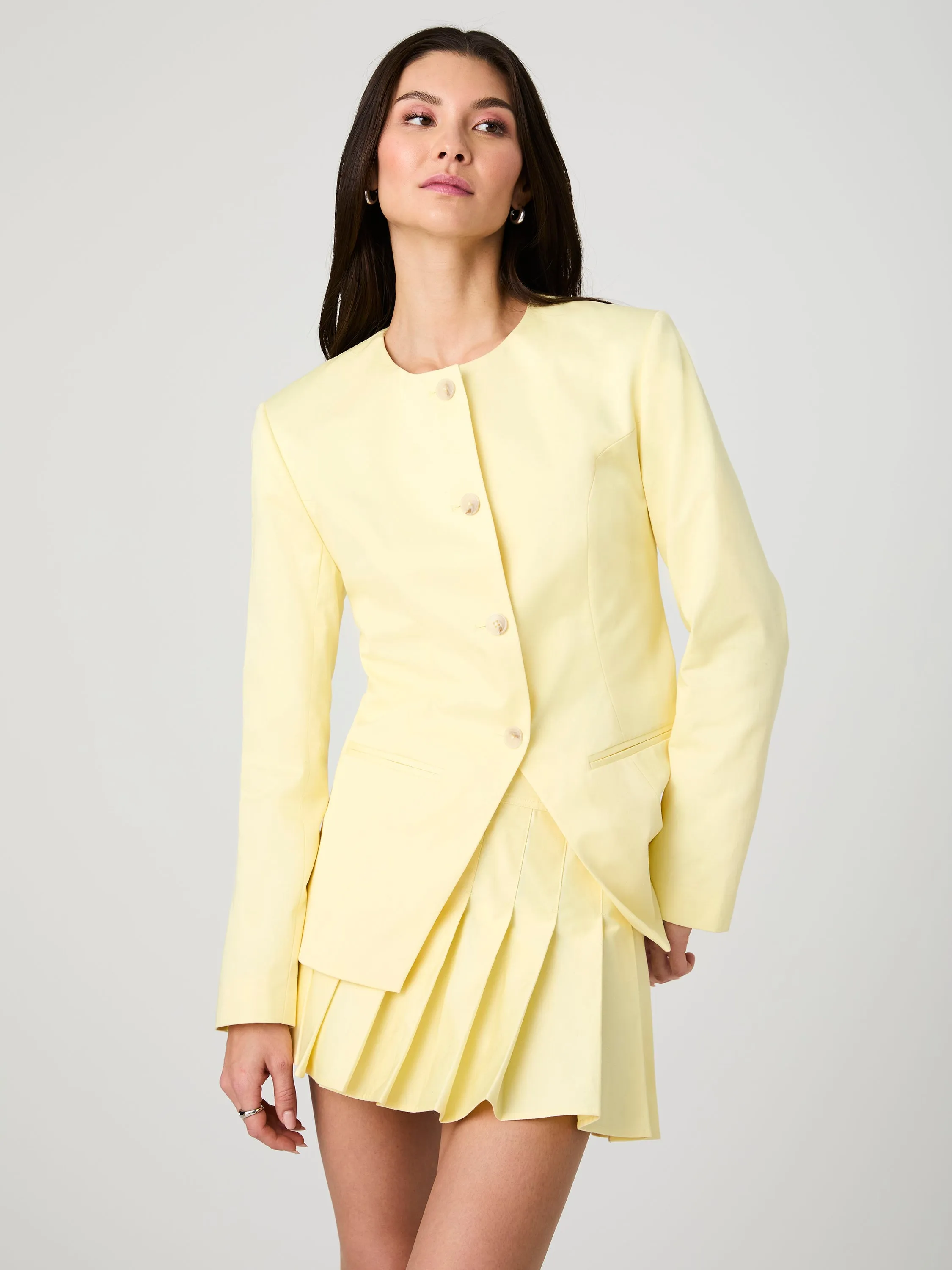 Sabine Twill Pleated Mini Skirt