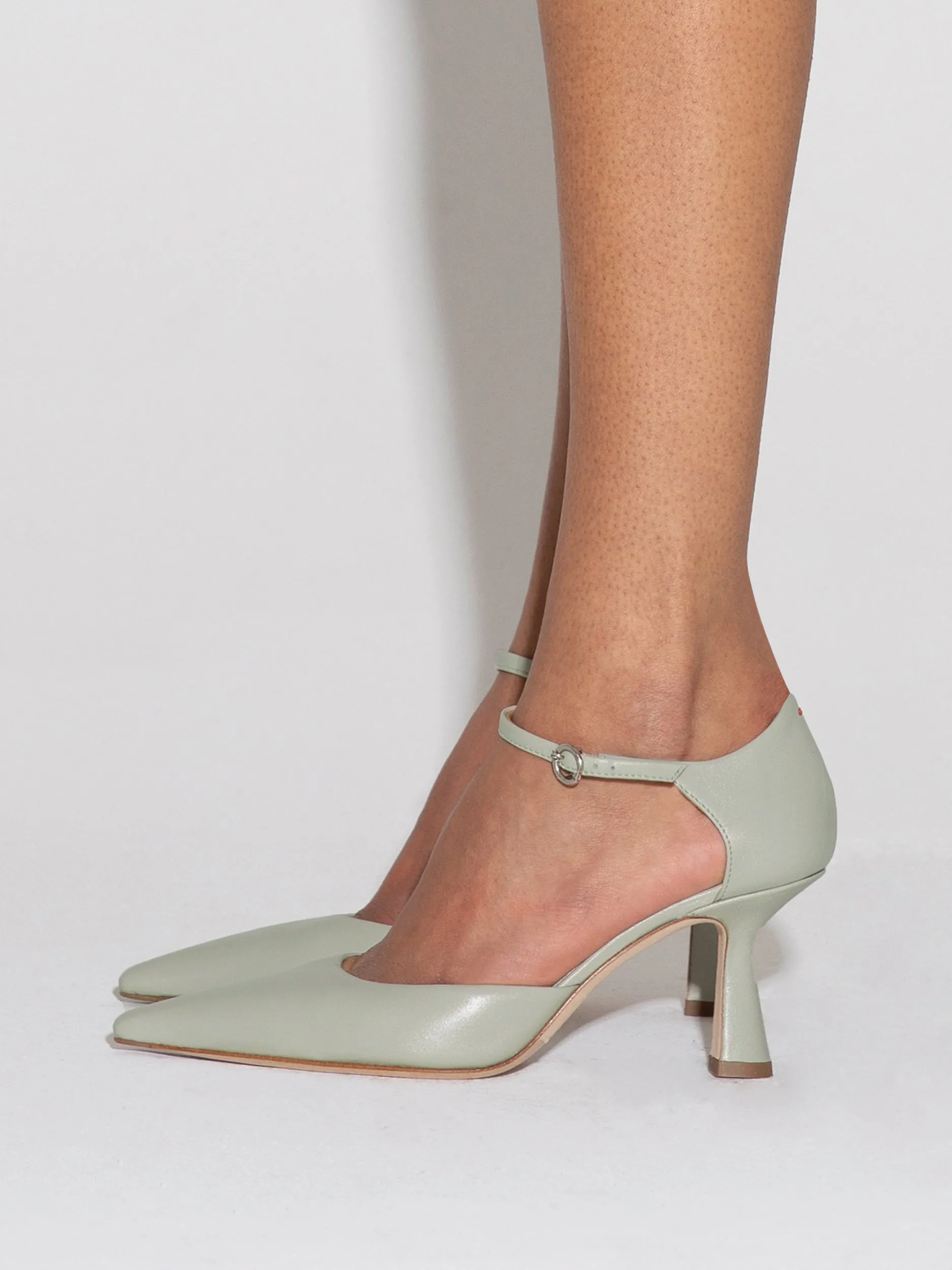 Salvi Leather Ankle Strap Pumps