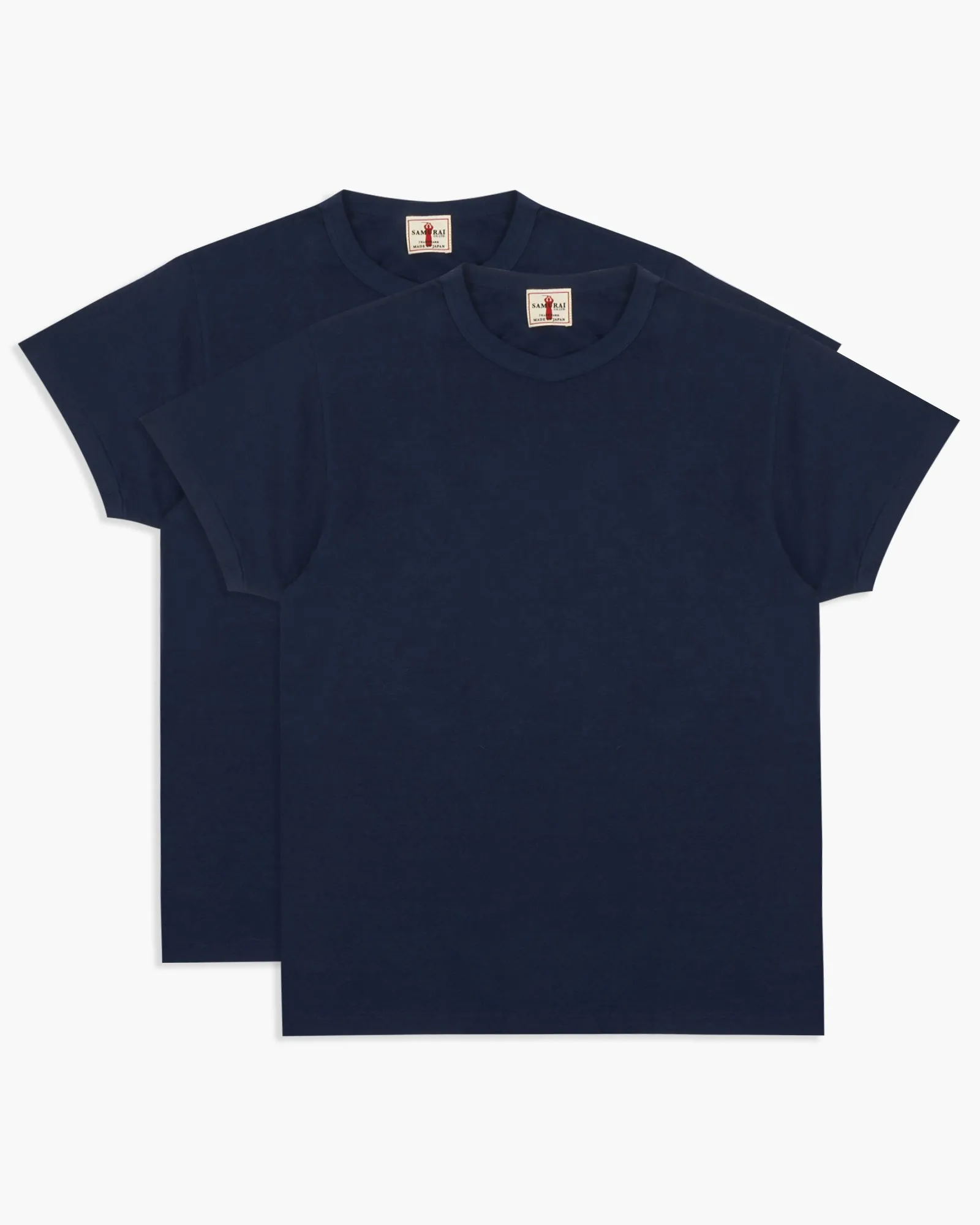 Samurai Jeans SJ2PST-CREW 2-Pack Loopwheel Tees - Navy