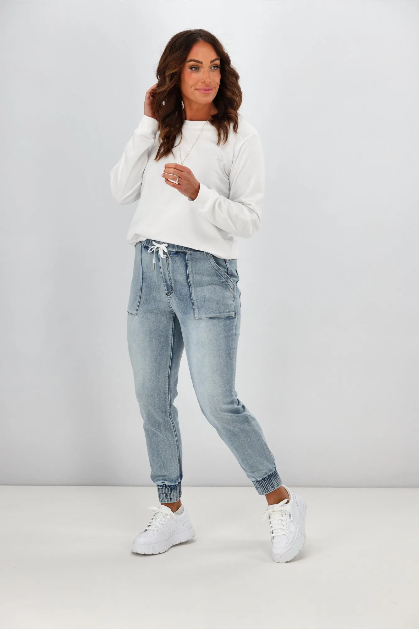 Shine On Label Daytona Knit Denim Jogger