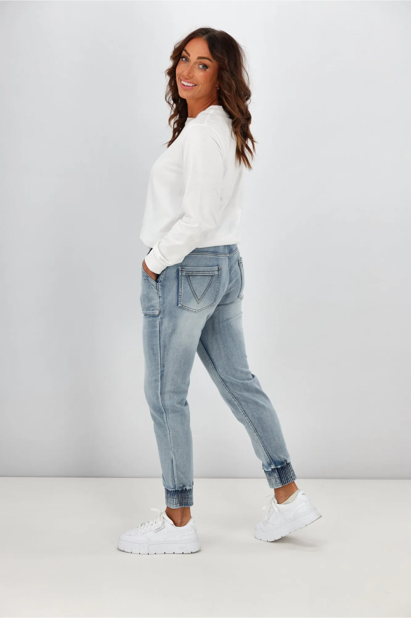 Shine On Label Daytona Knit Denim Jogger