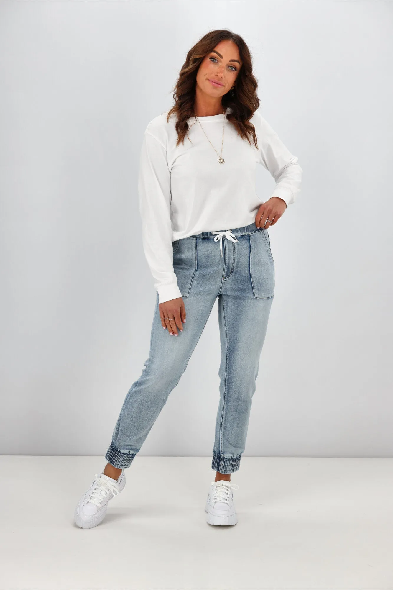 Shine On Label Daytona Knit Denim Jogger