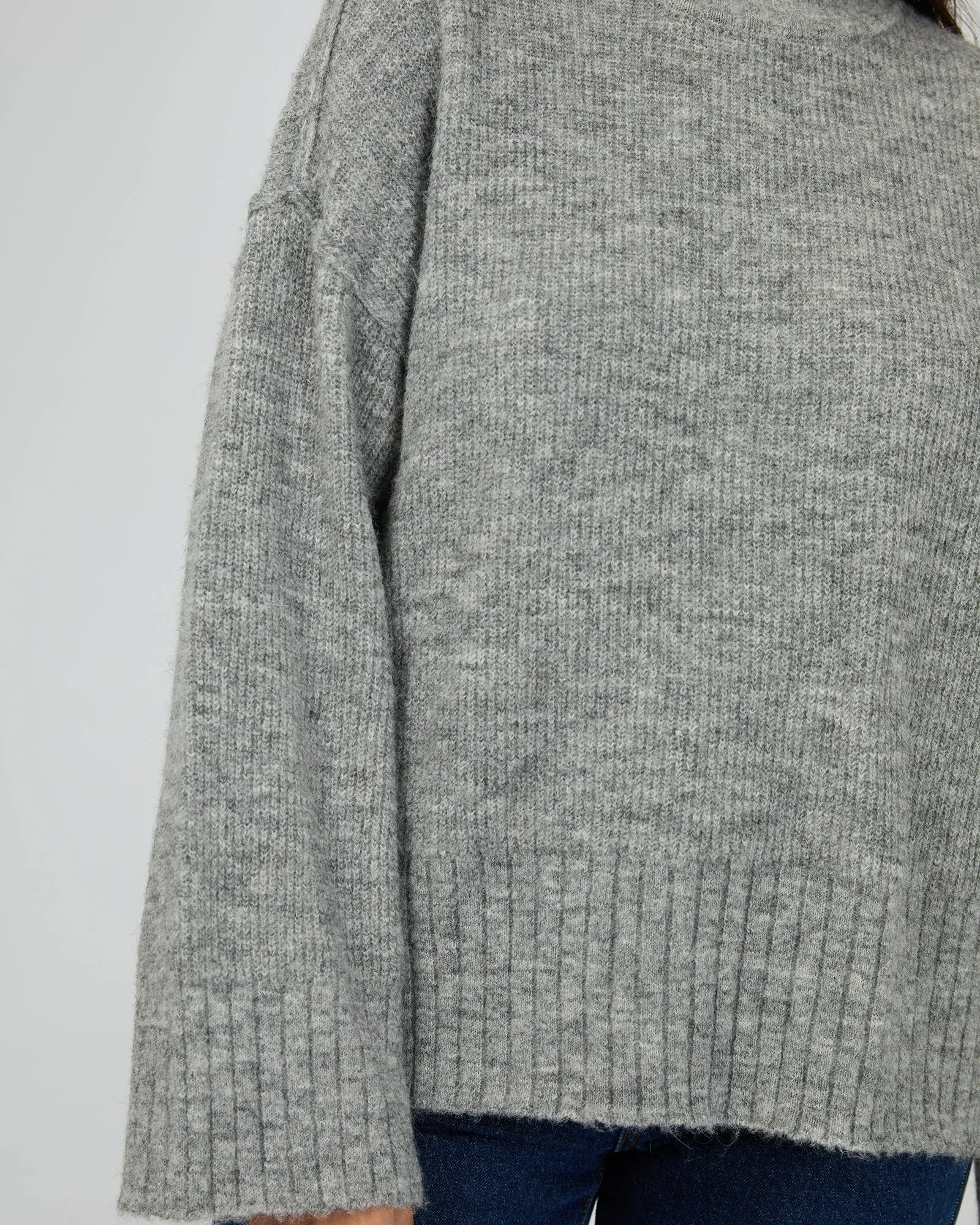 Silent Theory Suki Knit Jumper Grey Marle