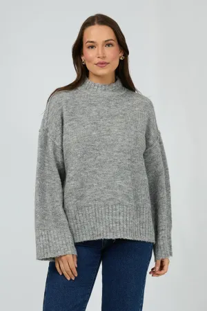 Silent Theory Suki Knit Jumper Grey Marle