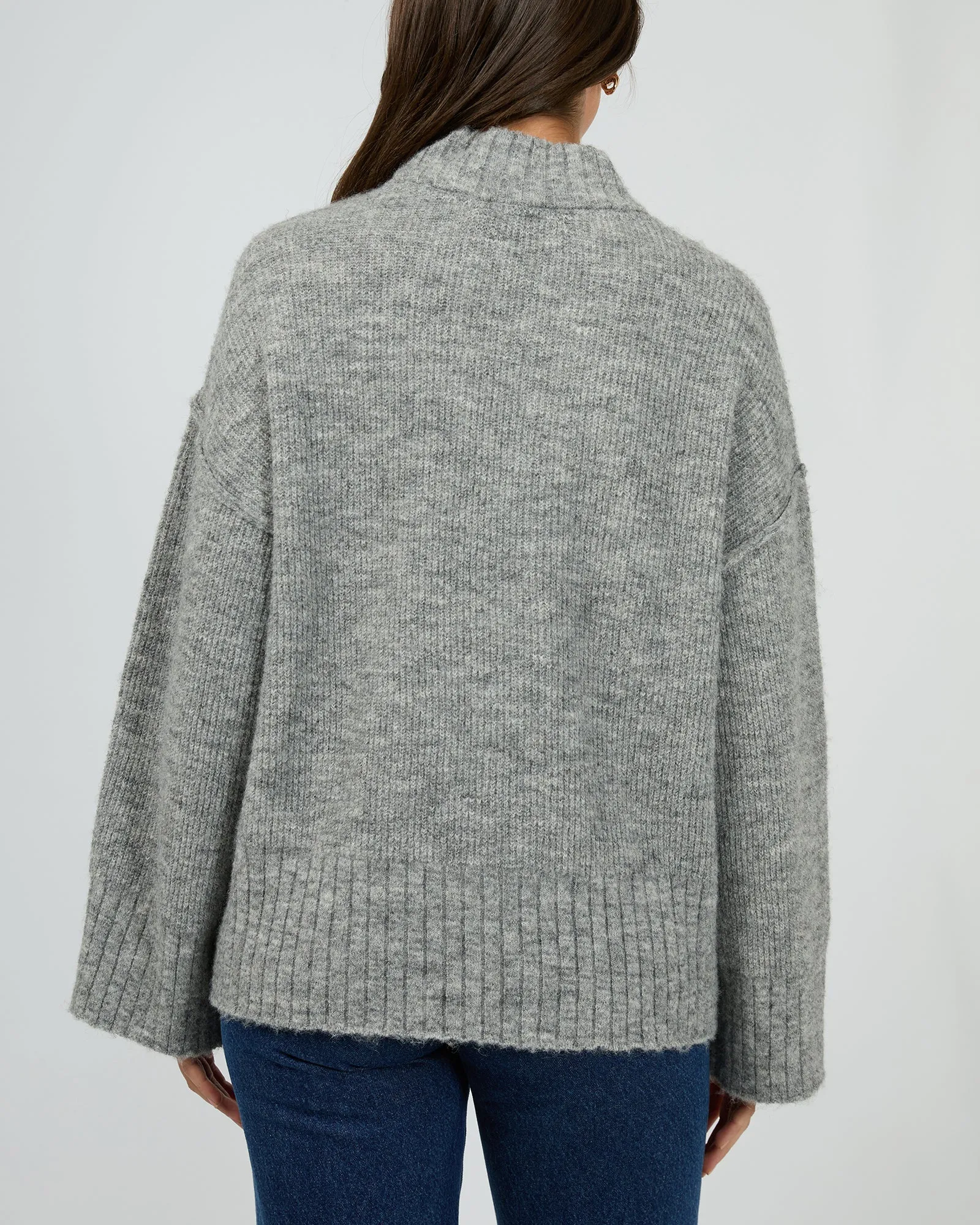 Silent Theory Suki Knit Jumper Grey Marle
