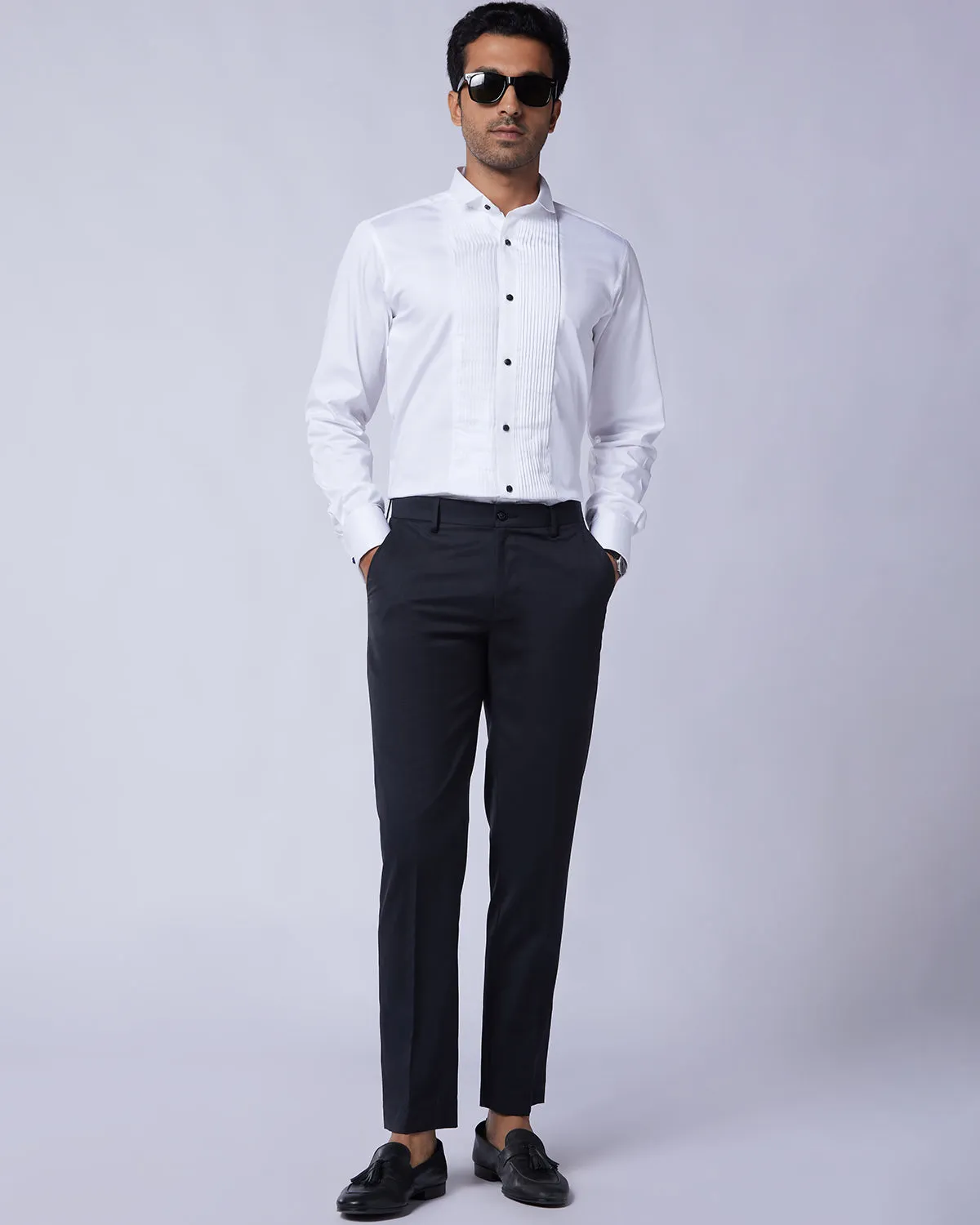 Soktas Tuxedo Shirt - White