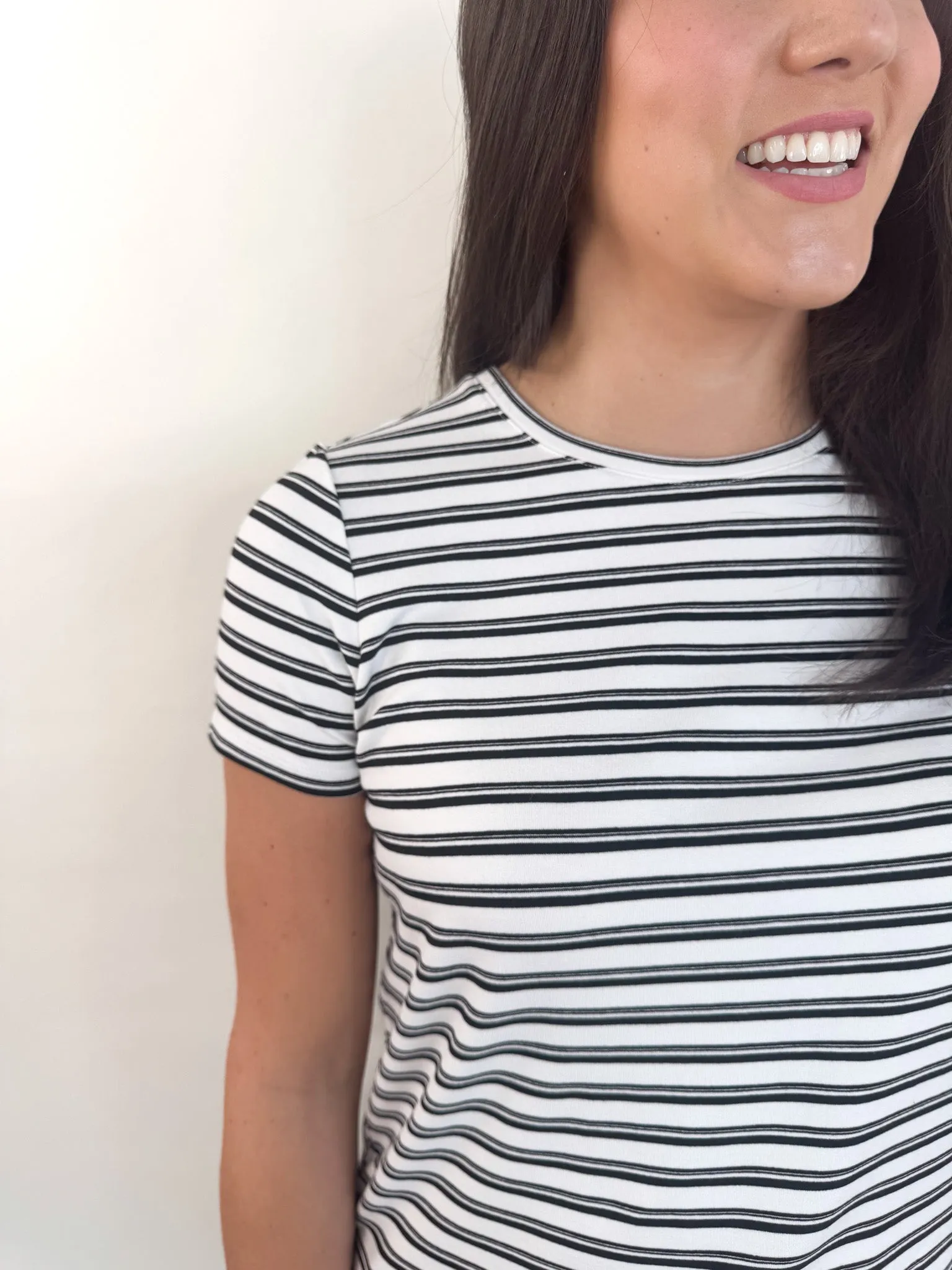 Striped Basic Crewneck Tee