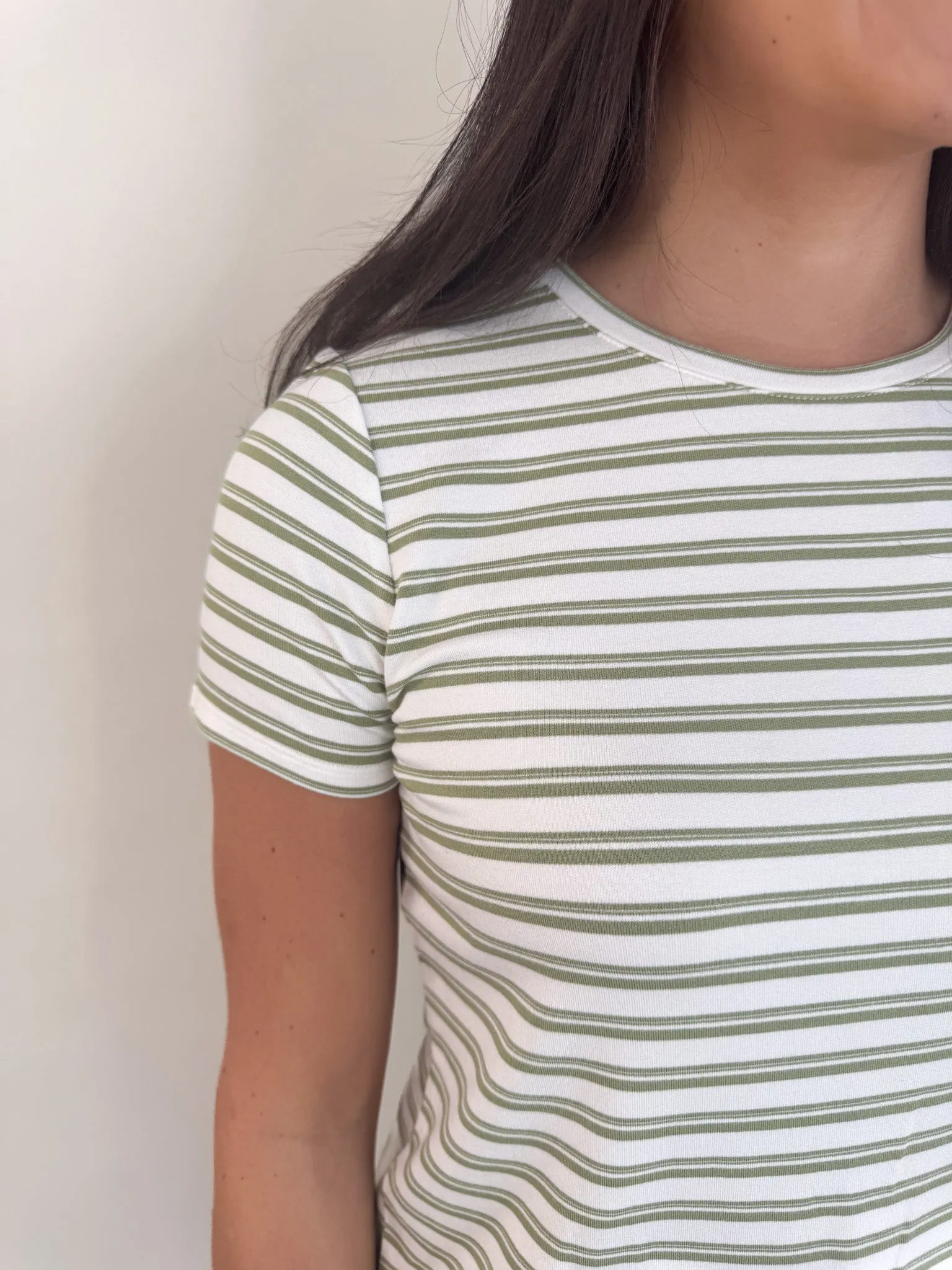 Striped Basic Crewneck Tee