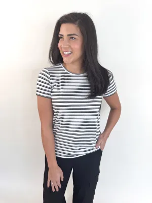 Striped Basic Crewneck Tee