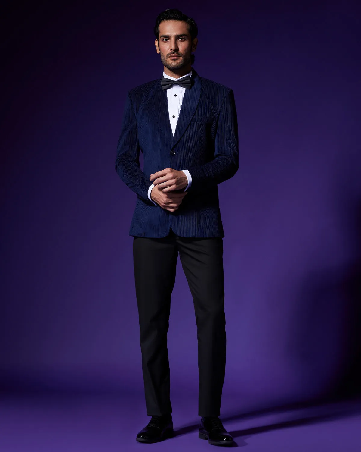 The Nautilus Shawl Collar Blazer - Navy