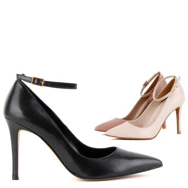 *UK size 13 - ROBIN BLACK PATENT- 9cm heels