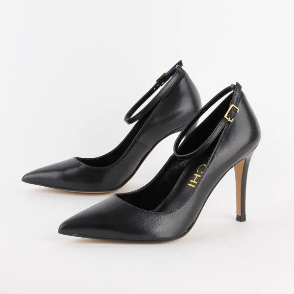 *UK size 13 - ROBIN BLACK PATENT- 9cm heels