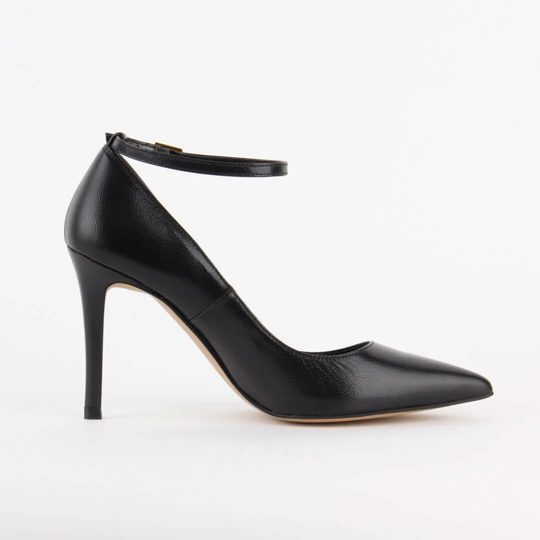 *UK size 13 - ROBIN BLACK PATENT- 9cm heels