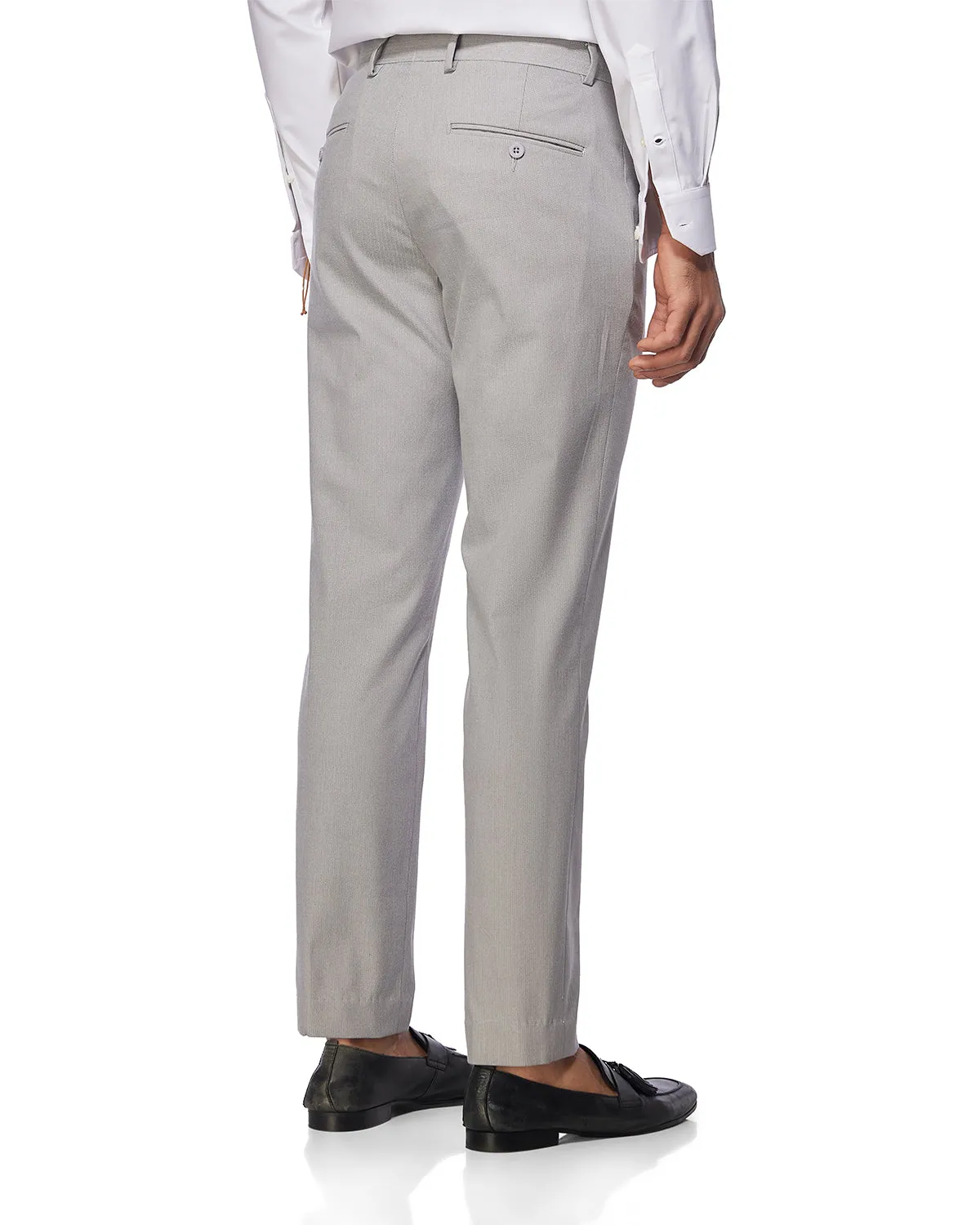 Valiant Herringbone Dress Pants - Grey