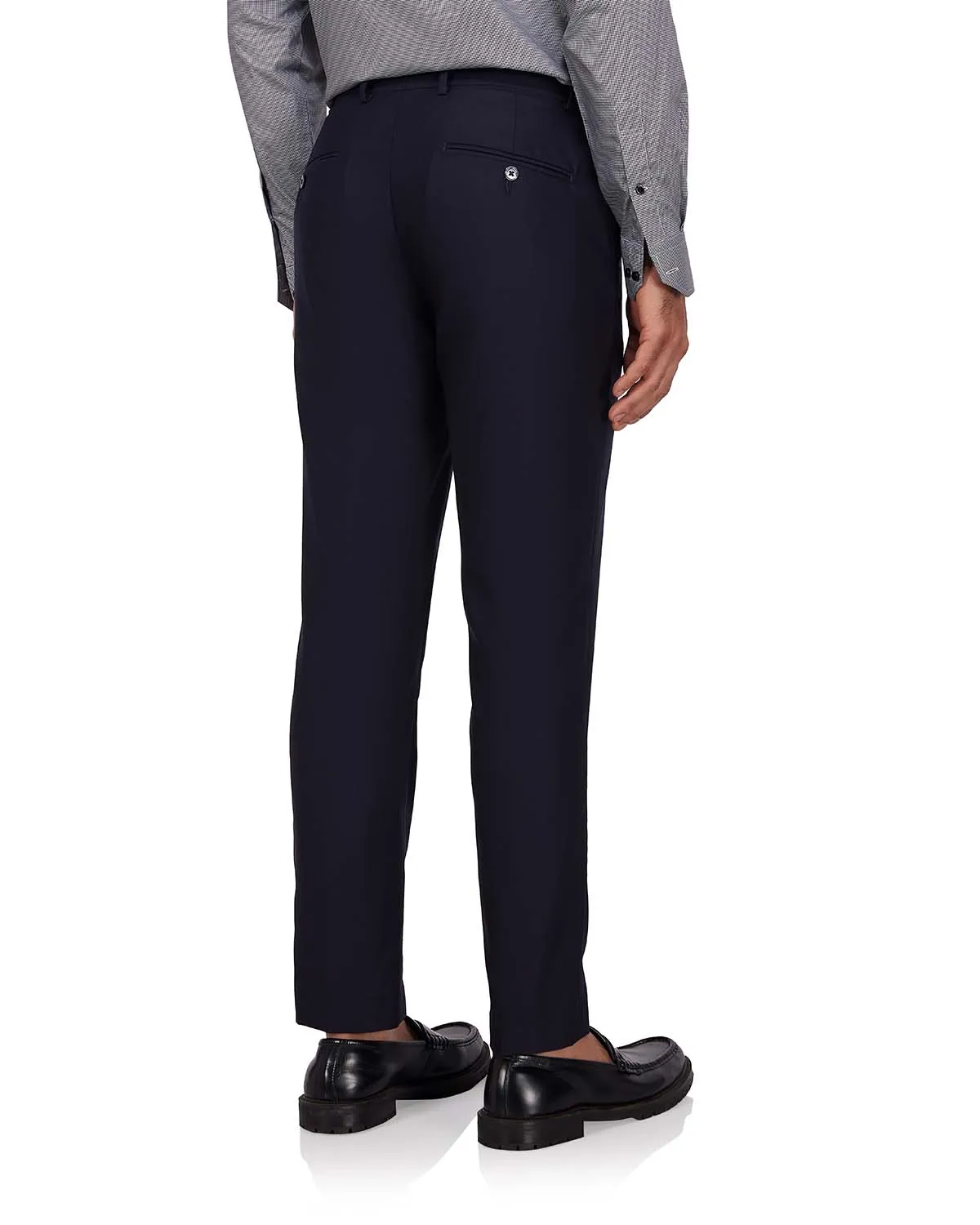 Veritas Merino Wool Dress Pants - Navy