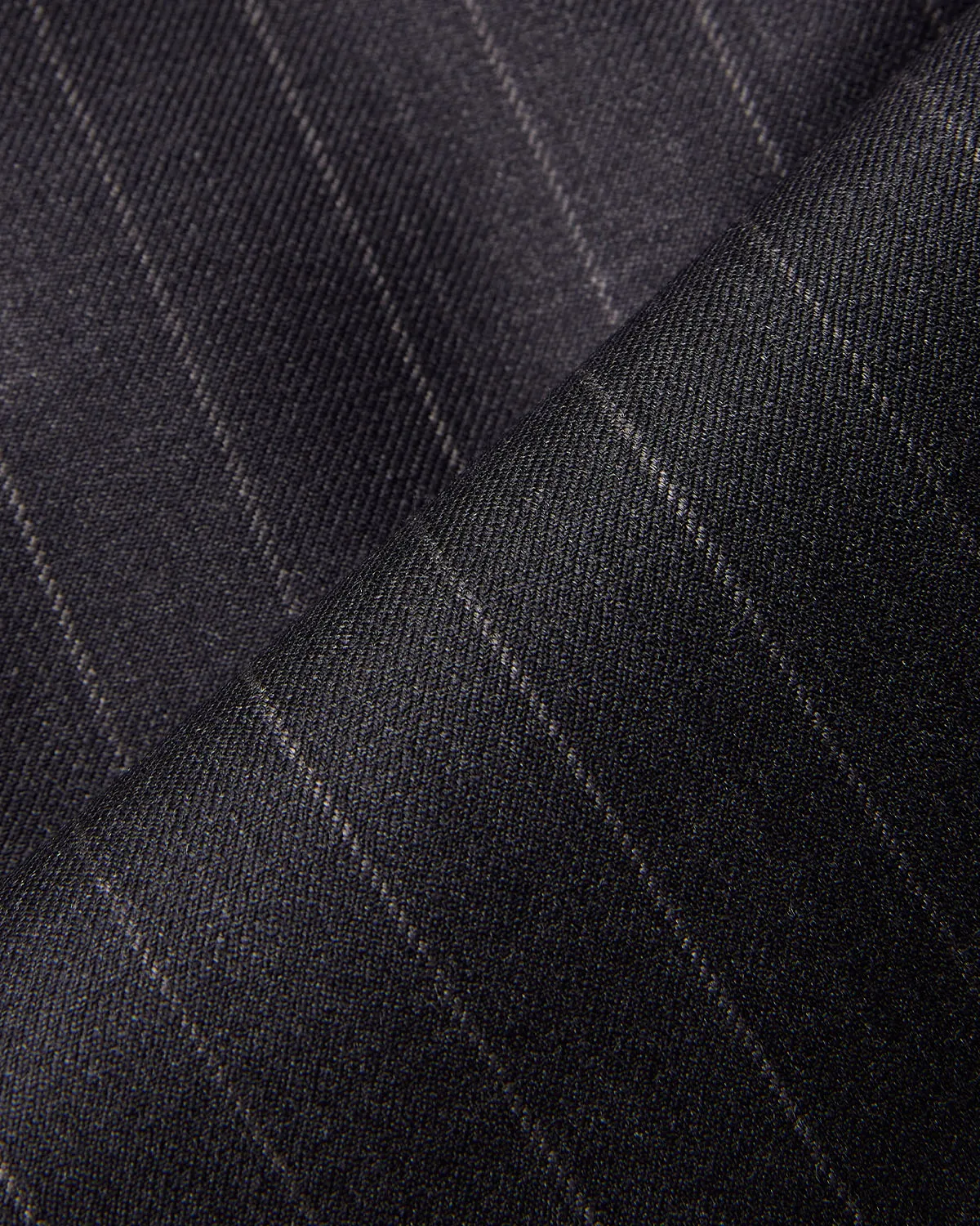 Veritas Merino Wool Striped Dress Pants - Charcoal