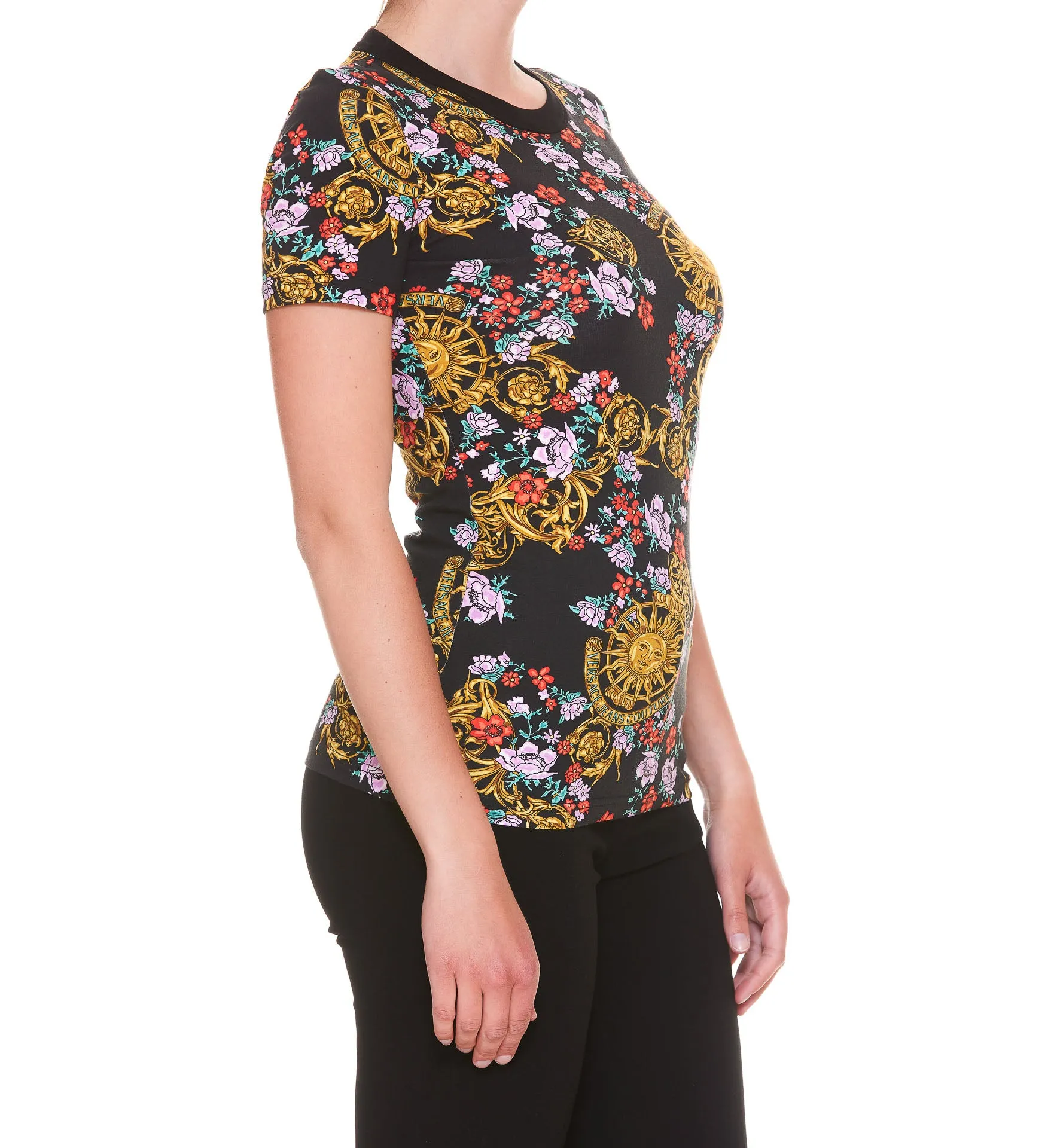 Versace Jeans Couture Baroque Printed Crewneck T-Shirt