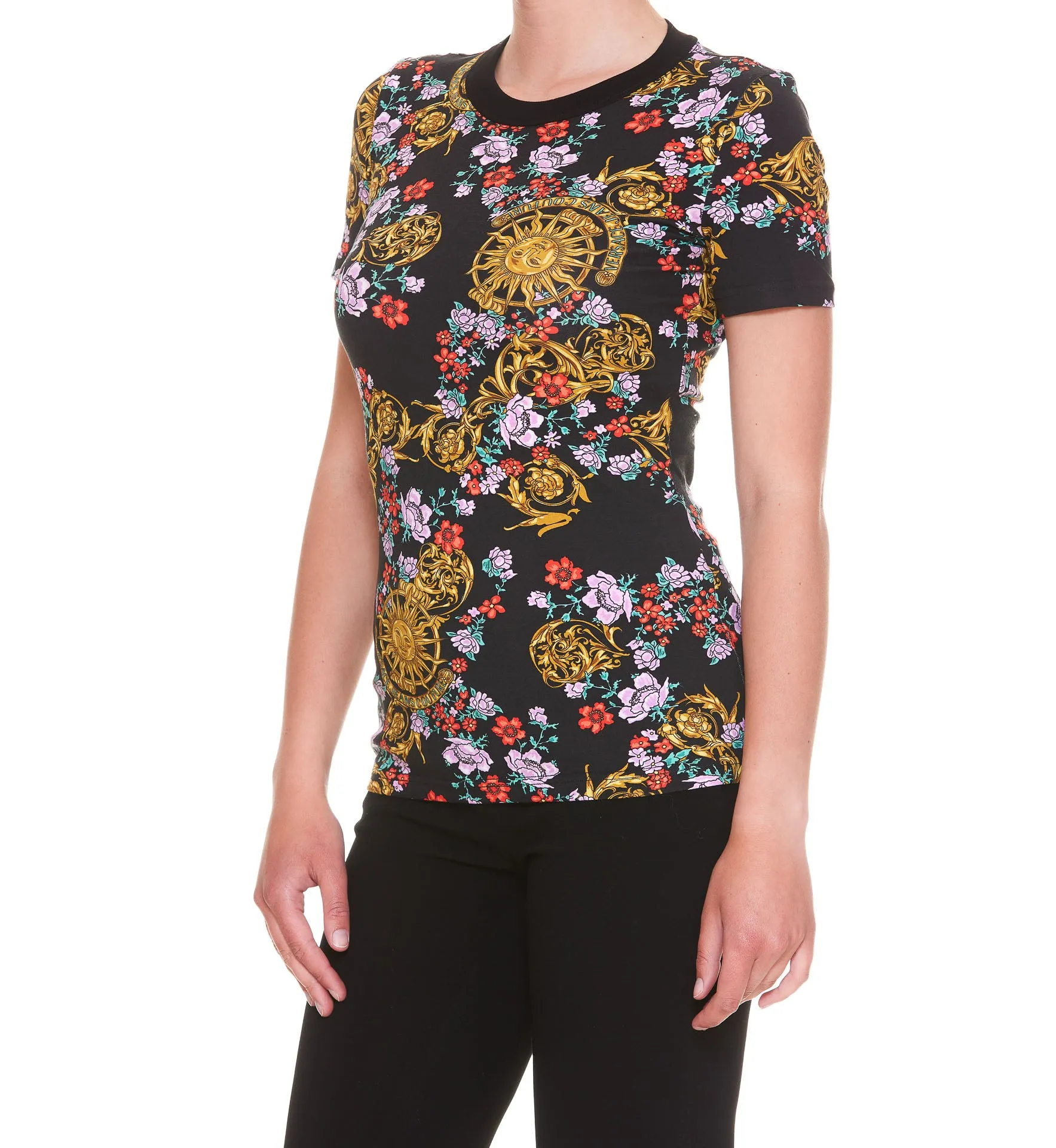 Versace Jeans Couture Baroque Printed Crewneck T-Shirt