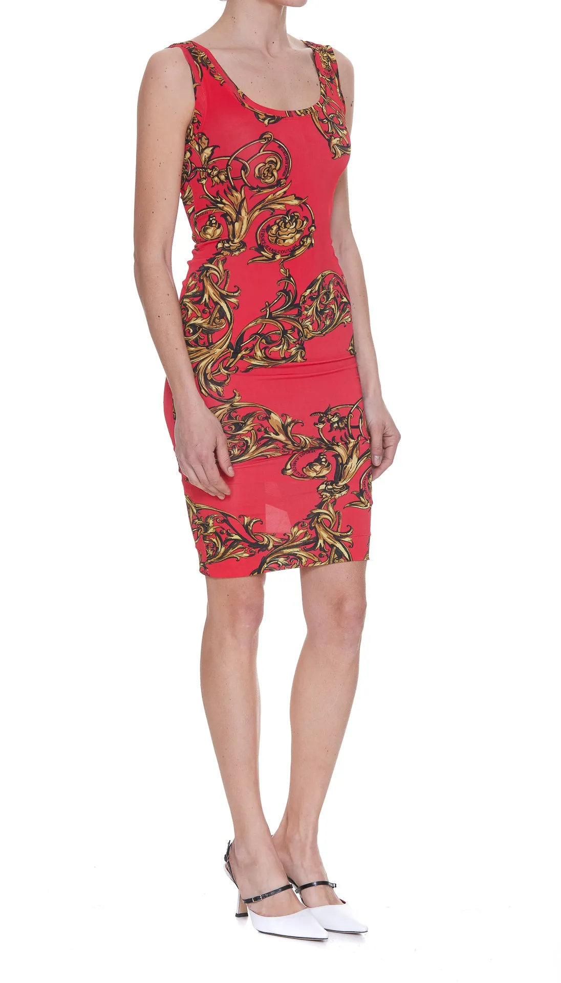 Versace Jeans Couture Baroque Printed Mini Dress