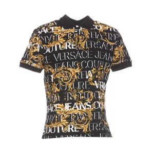 Versace Jeans Couture Baroque Printed Polo Shirt
