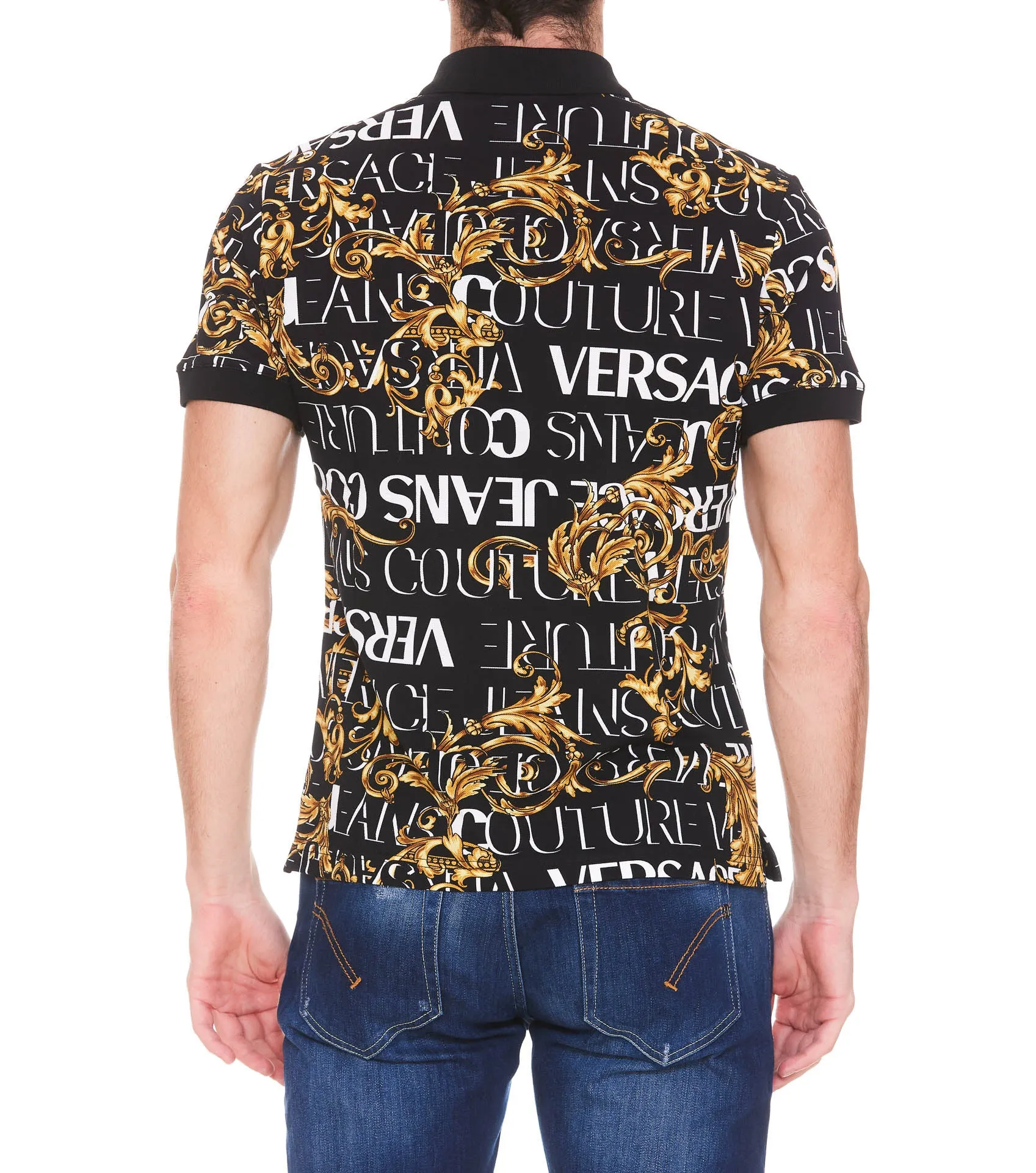 Versace Jeans Couture Baroque Printed Polo Shirt
