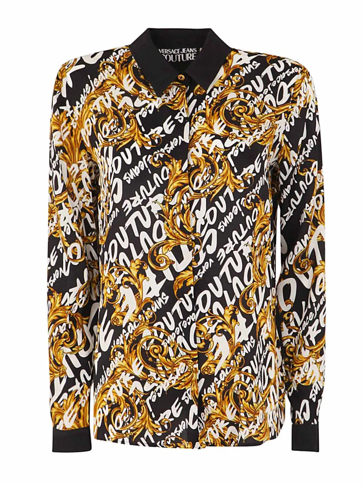 Versace Jeans Couture Graphic Printed Long-Sleeved Shirt