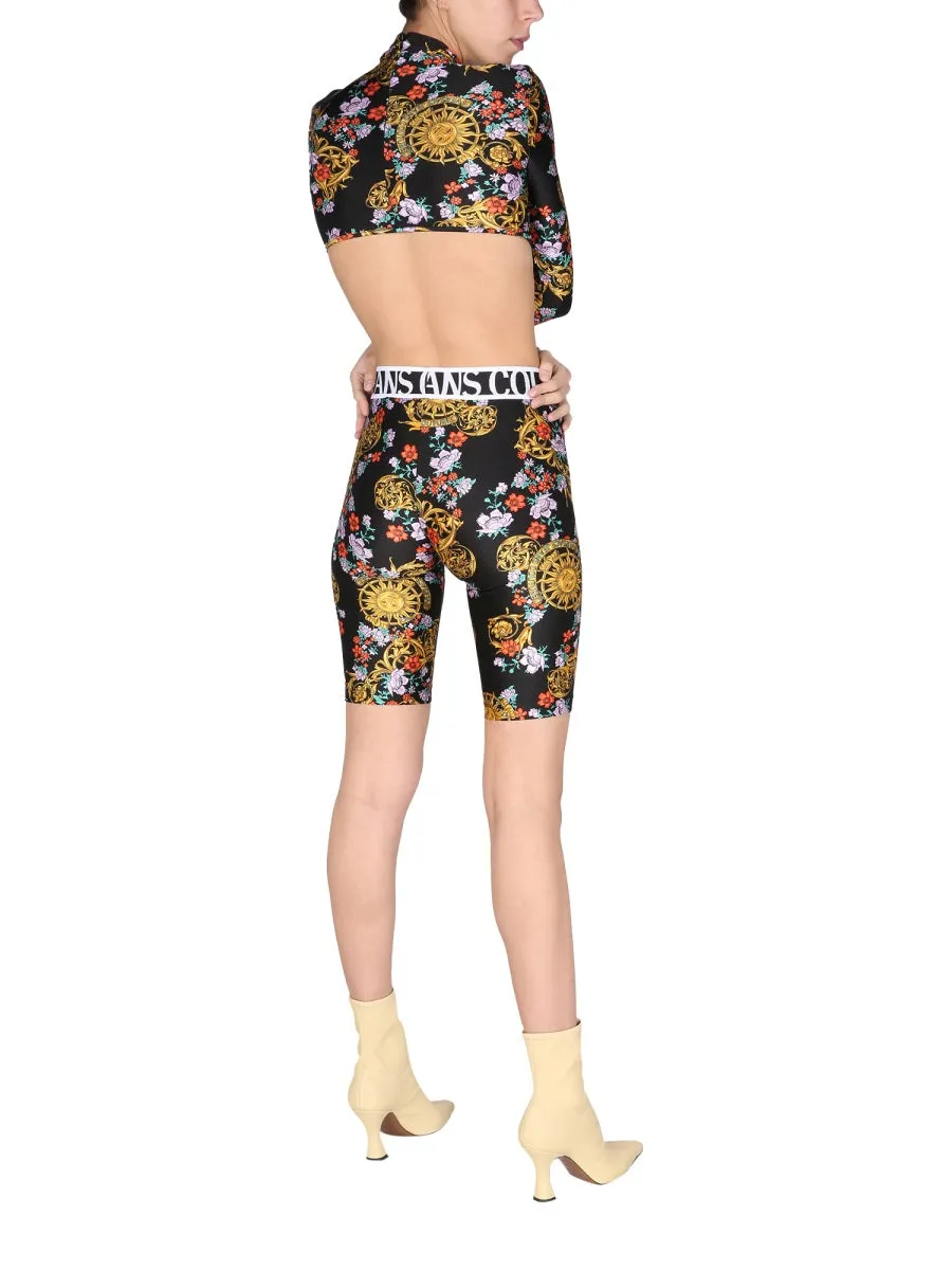 Versace Jeans Couture Graphic Printed Open-Back Bodysuit