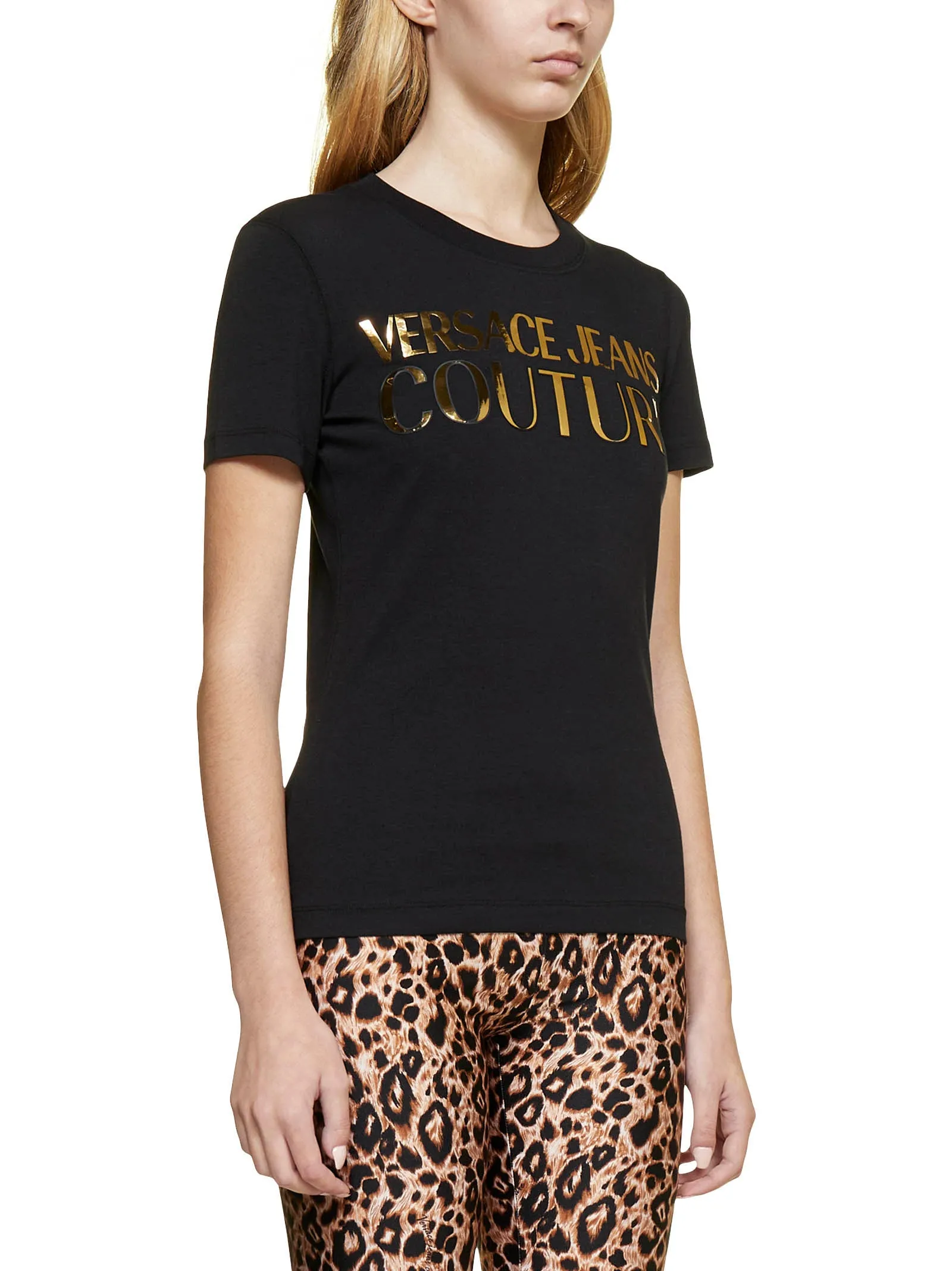 Versace Jeans Couture Logo Printed Crewneck T-Shirt