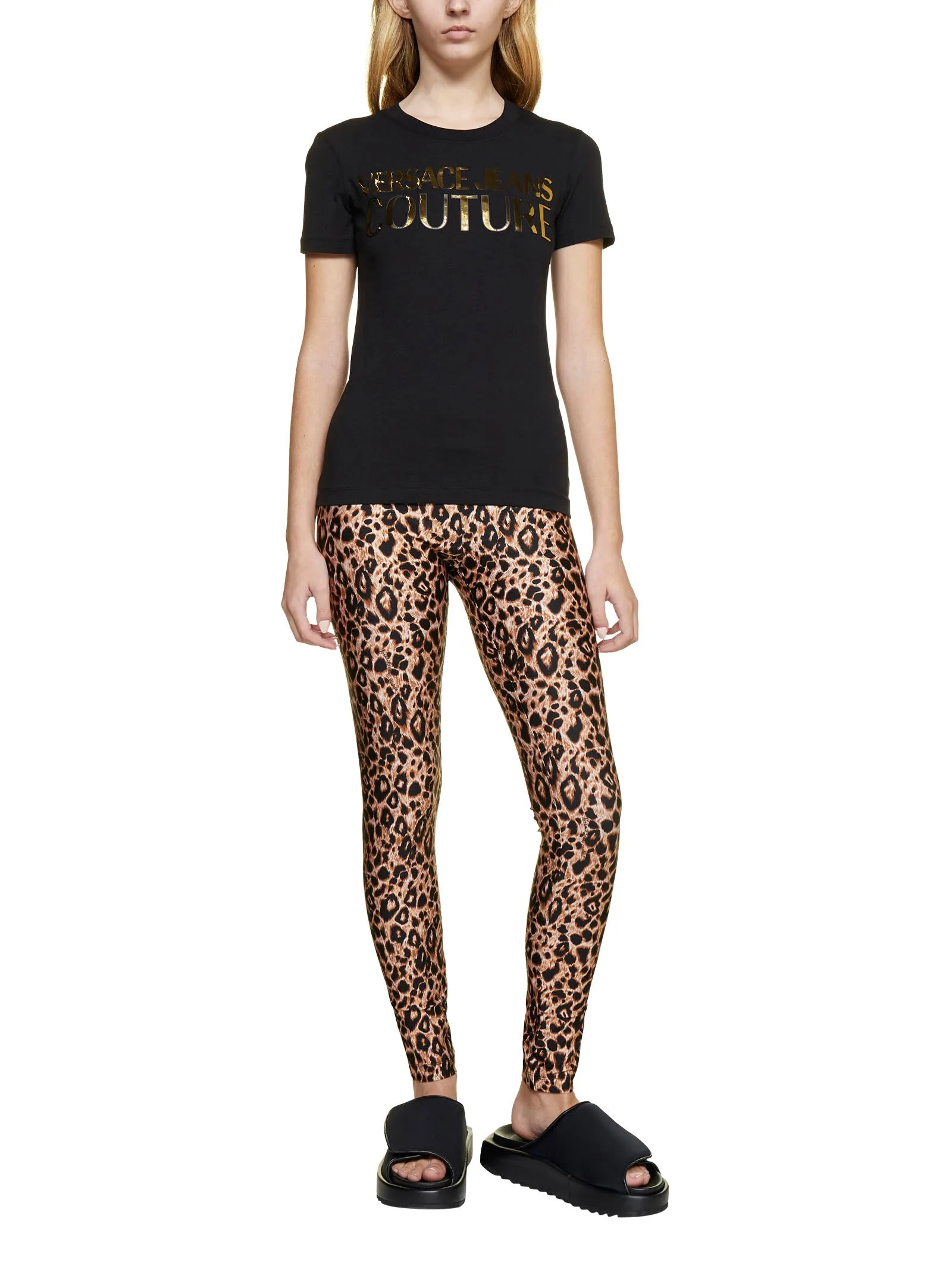 Versace Jeans Couture Logo Printed Crewneck T-Shirt