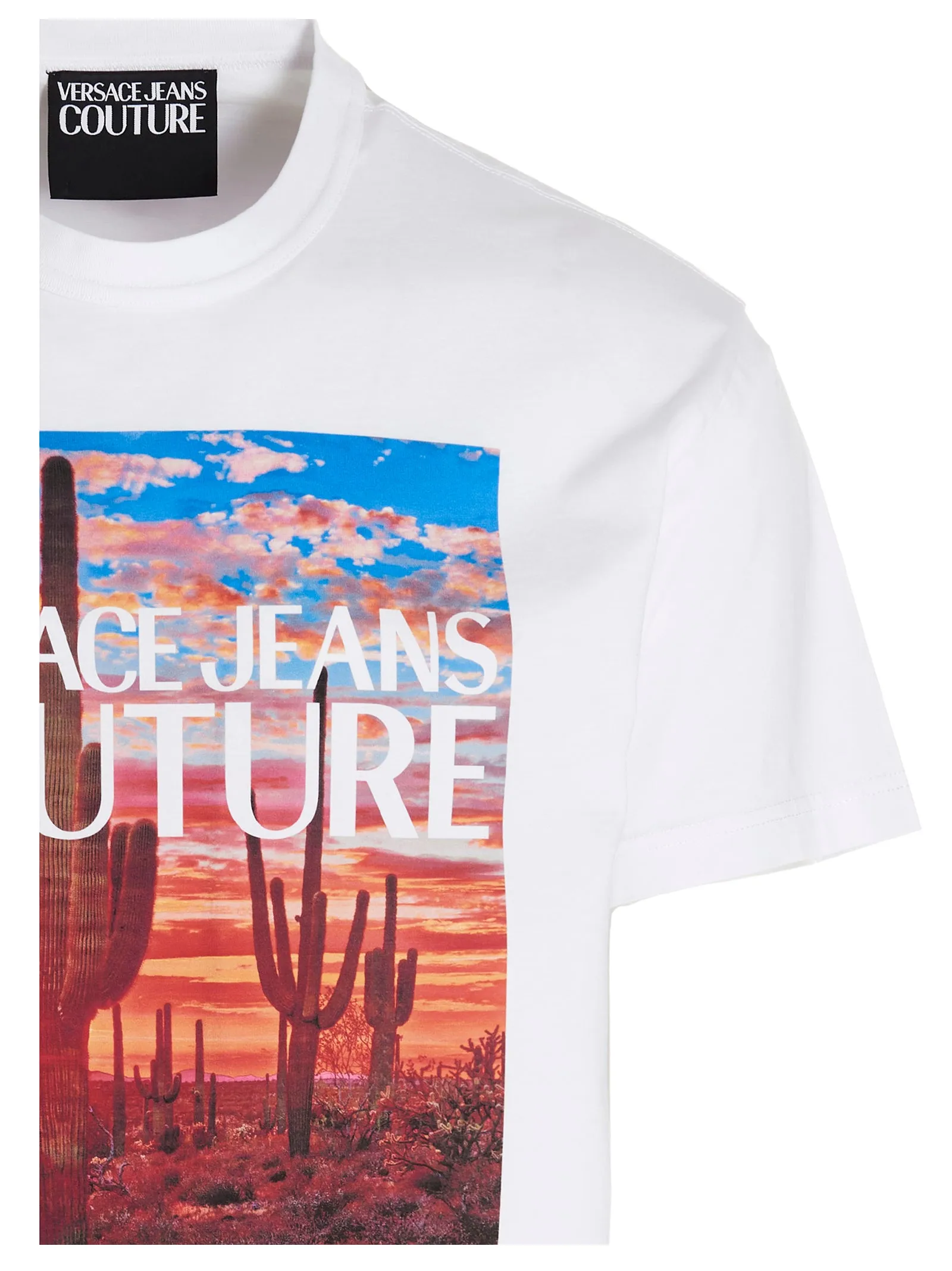 Versace Jeans Couture Logo Printed Crewneck T-Shirt