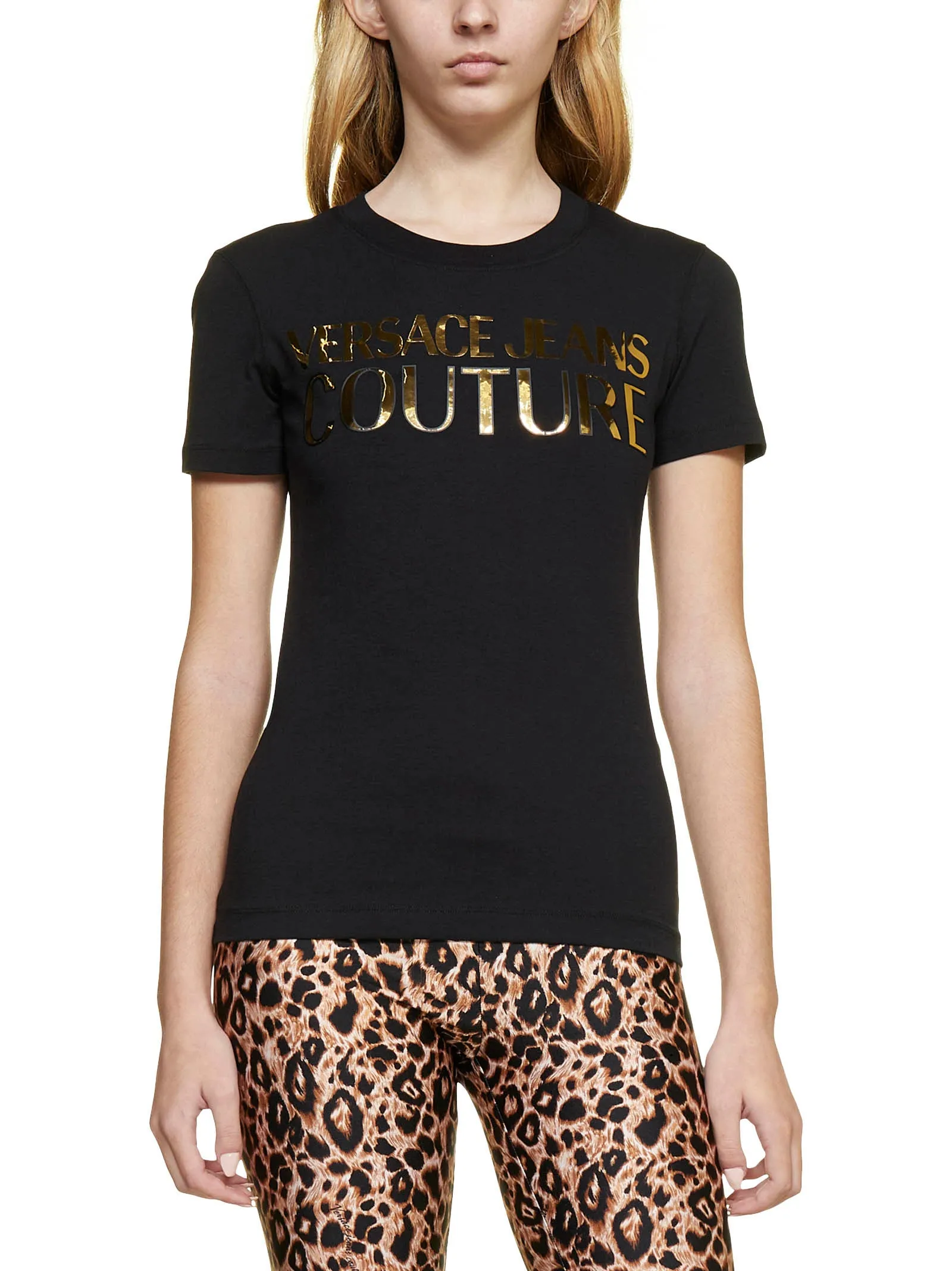 Versace Jeans Couture Logo Printed Crewneck T-Shirt