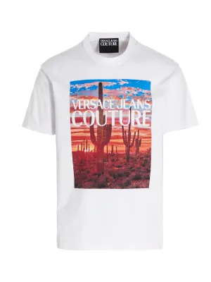 Versace Jeans Couture Logo Printed Crewneck T-Shirt