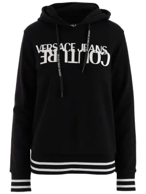 Versace Jeans Couture Logo Printed Drawstring Hoodie