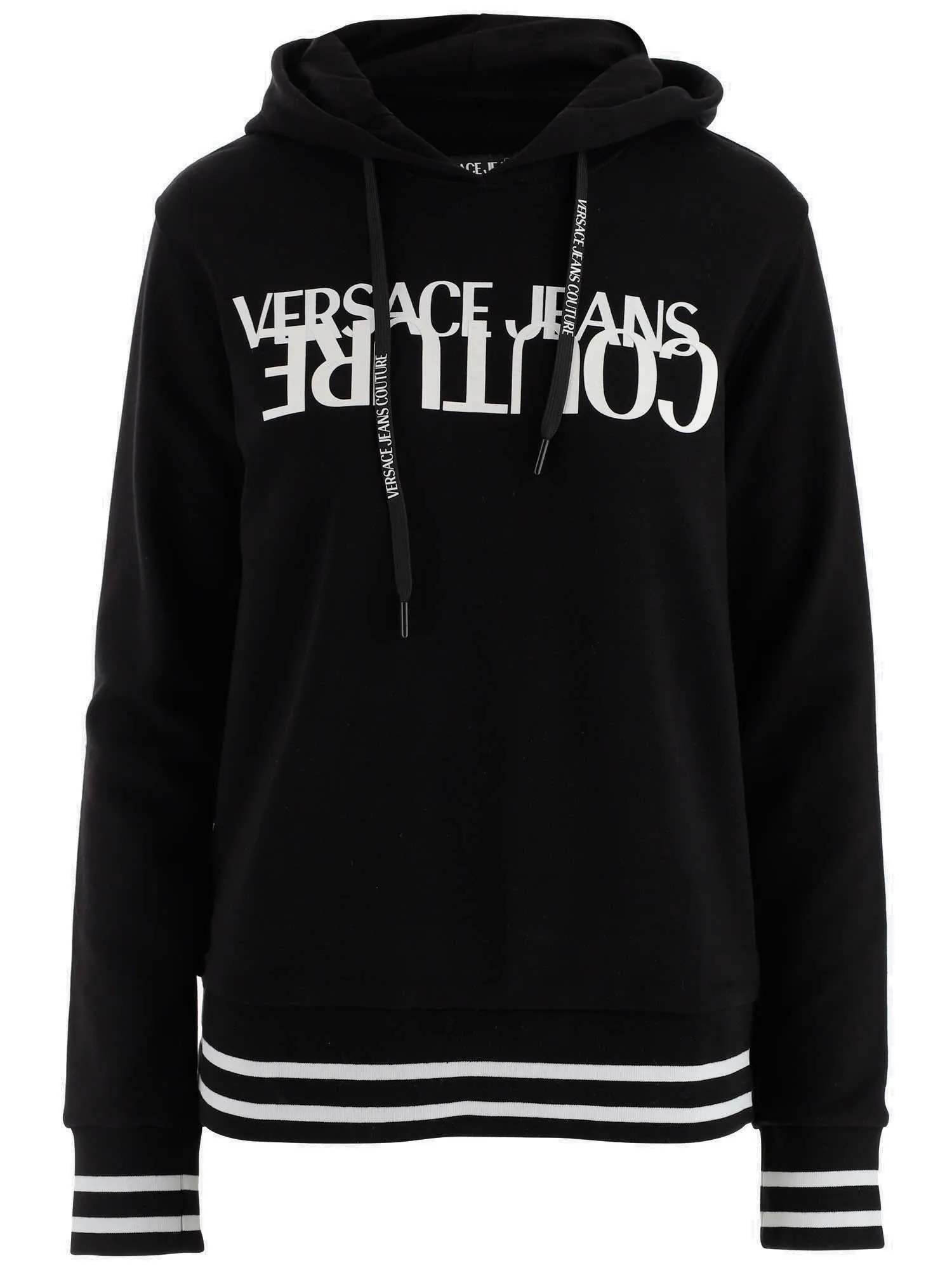 Versace Jeans Couture Logo Printed Drawstring Hoodie