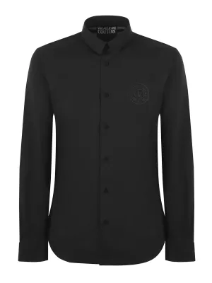Versace Jeans Couture Logo Printed Long-Sleeved Shirt