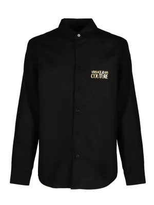 Versace Jeans Couture Logo Printed Long-Sleeved Shirt