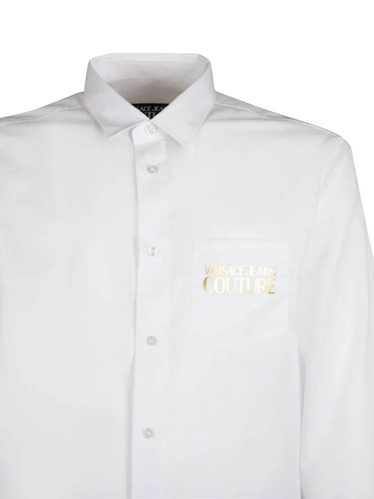 Versace Jeans Couture Logo Printed Long-Sleeved Shirt