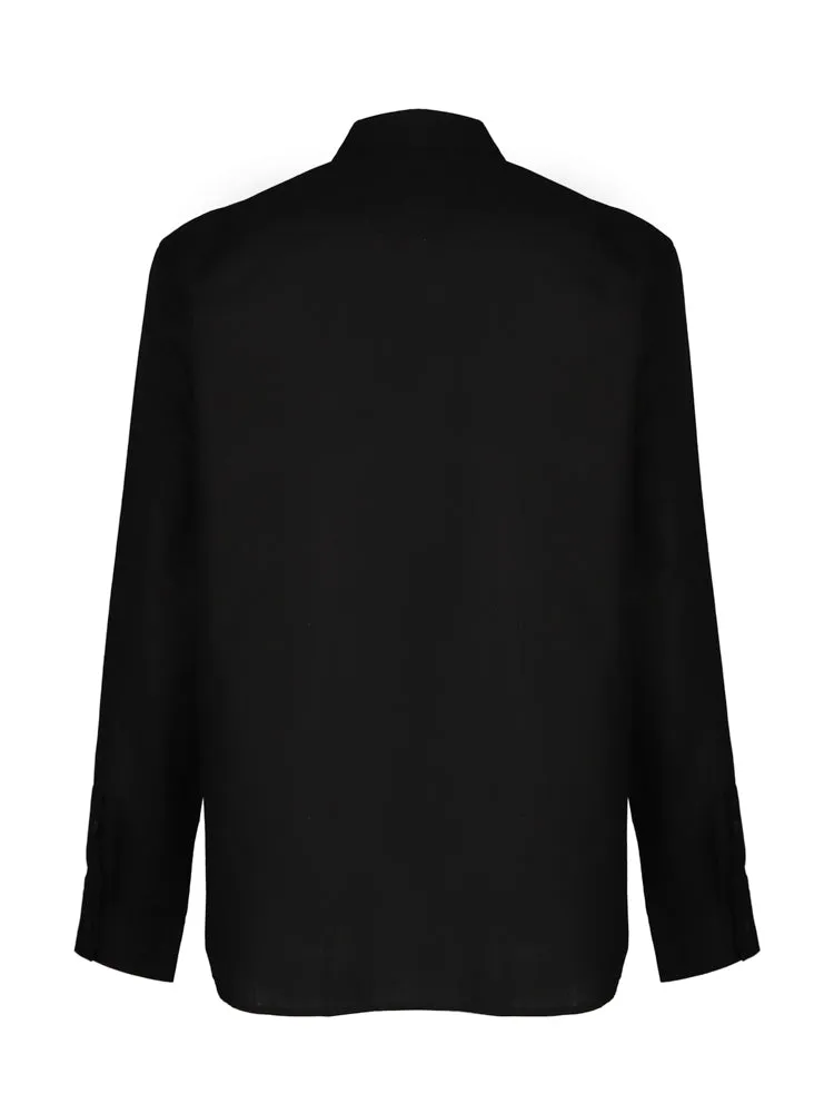 Versace Jeans Couture Logo Printed Long-Sleeved Shirt