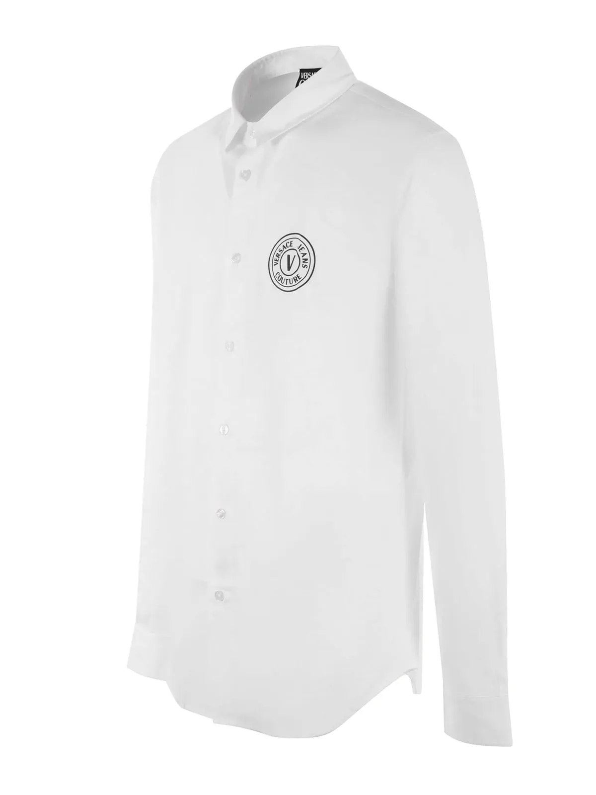 Versace Jeans Couture Logo Printed Long-Sleeved Shirt