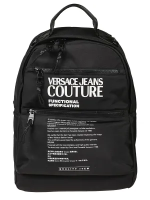 Versace Jeans Couture Logo Printed Zipped Backpack