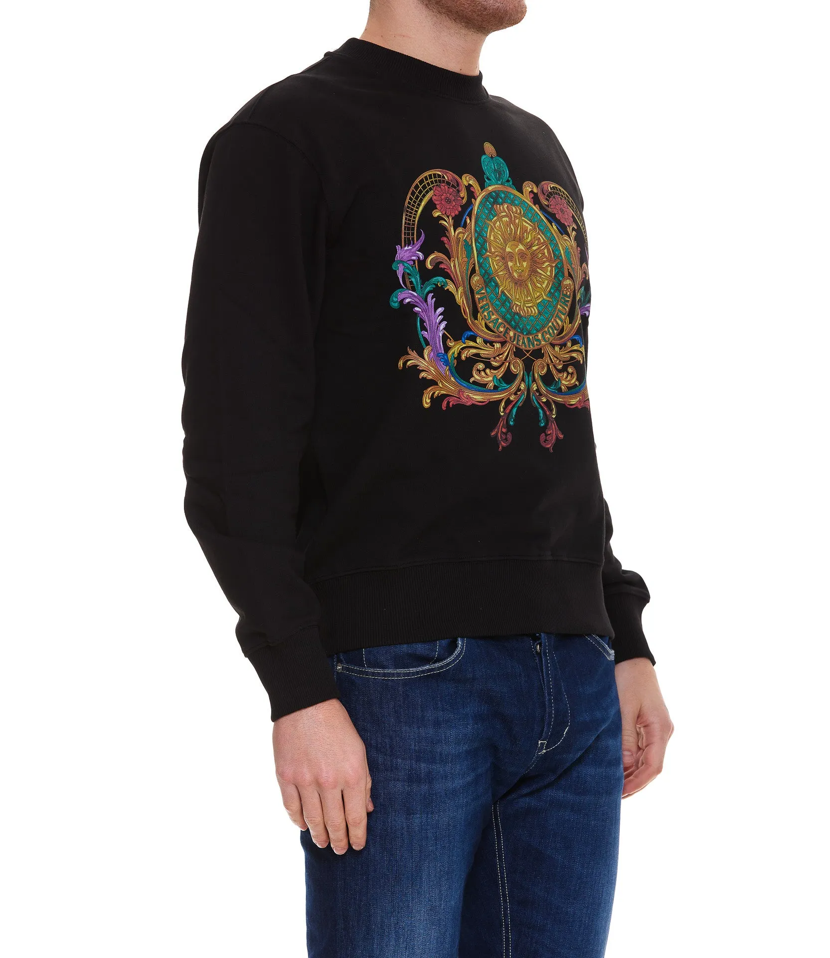 Versace Jeans Couture Printed Crewneck Sweatshirt