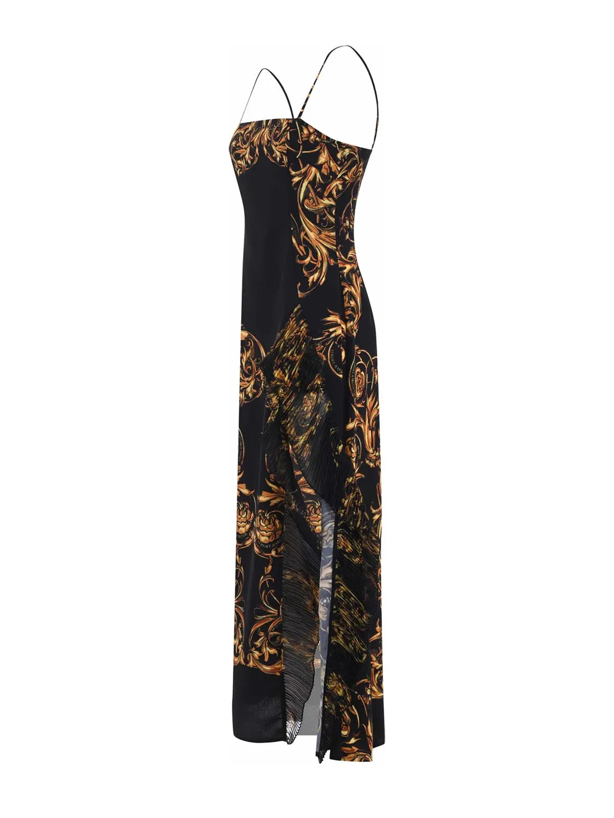 Versace Jeans Couture Regalia Baroque Printed Draped Dress