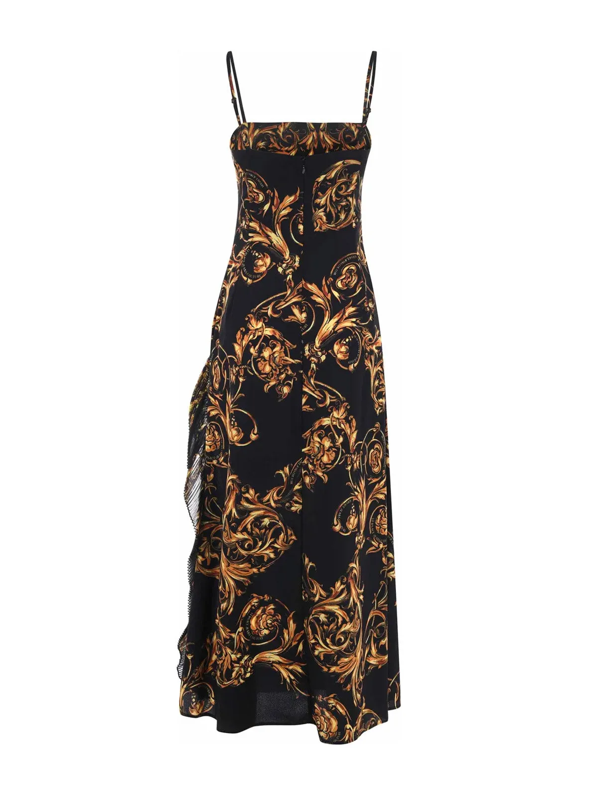 Versace Jeans Couture Regalia Baroque Printed Draped Dress