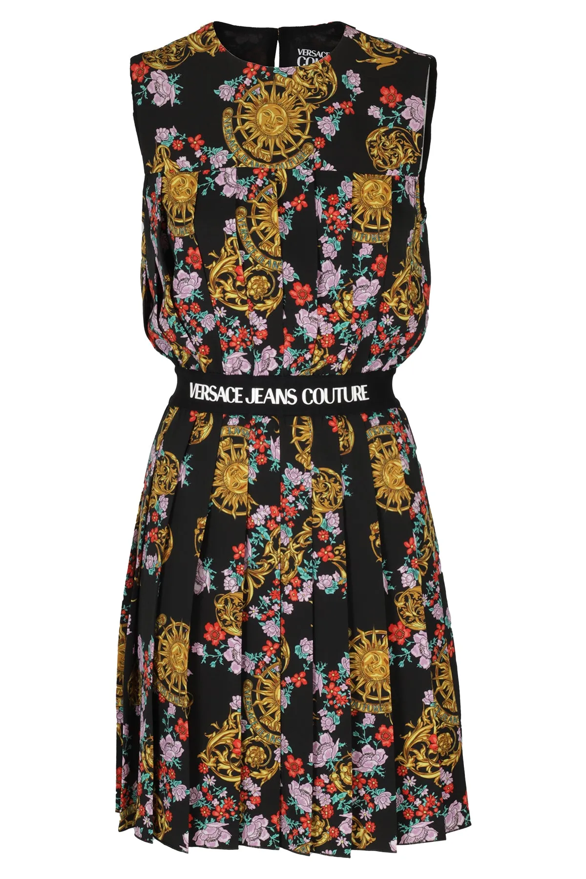 Versace Jeans Couture Sunflower Printed Mini Dress