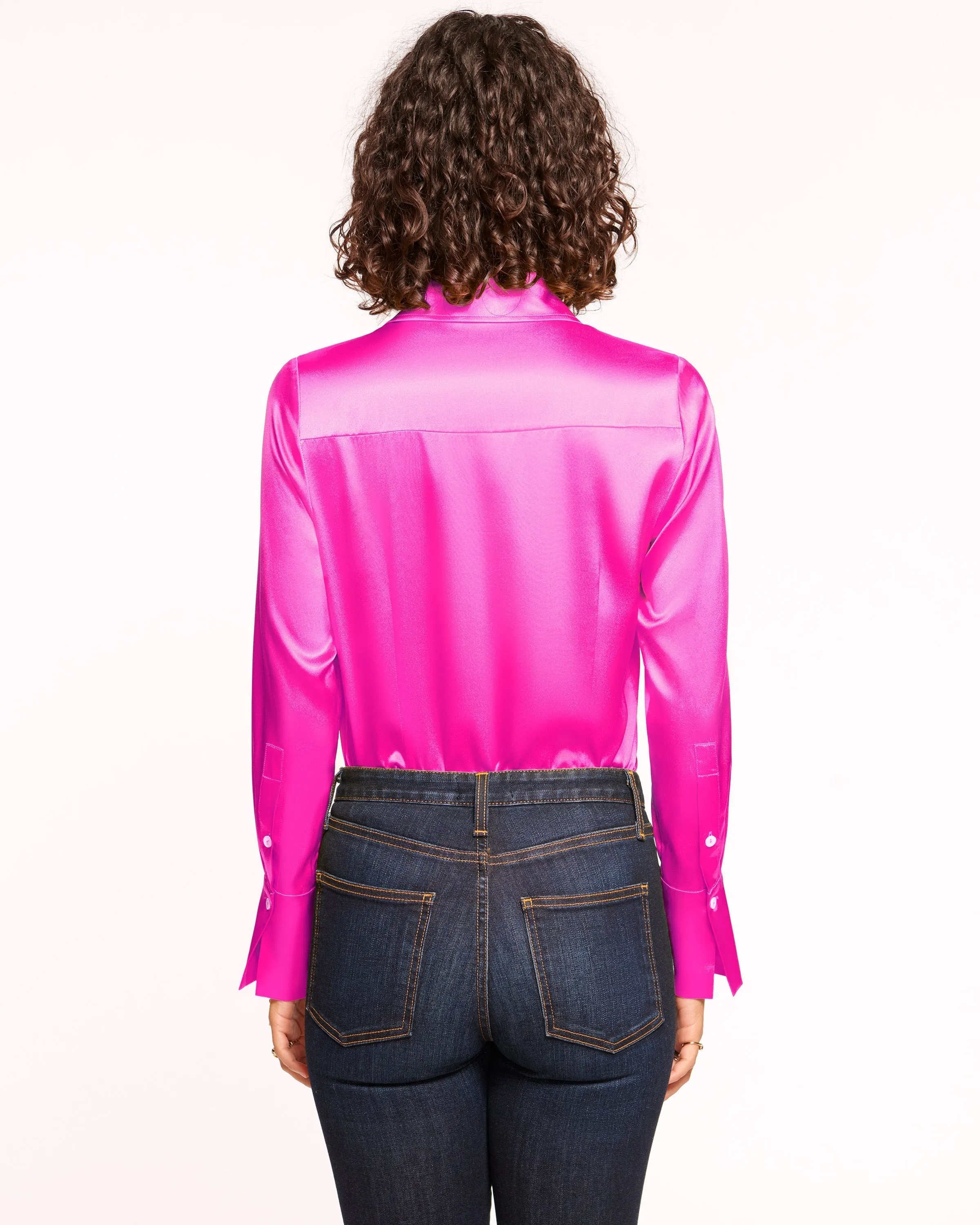 Victoria Silk Button Down Blouse