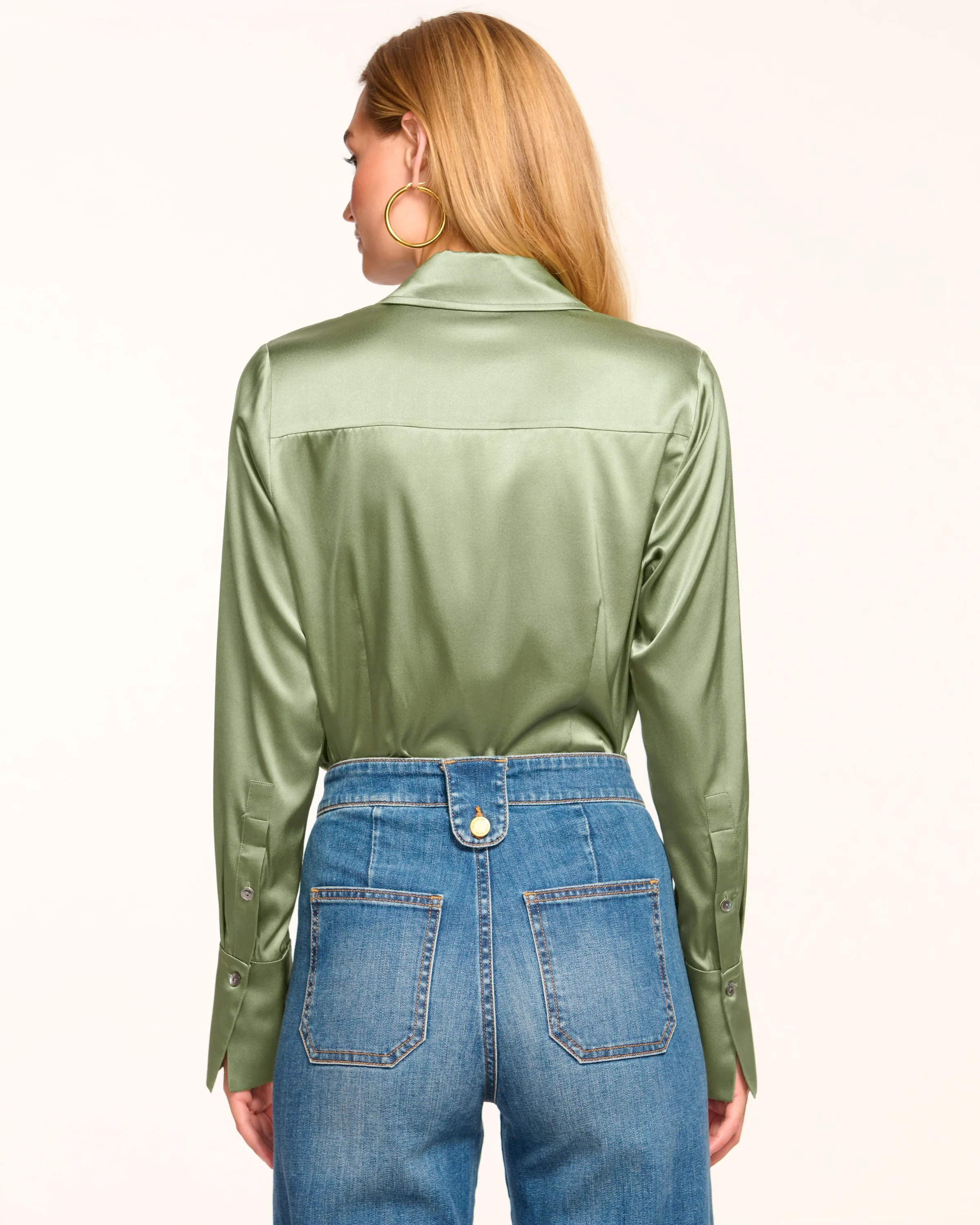 Victoria Silk Button Down Blouse