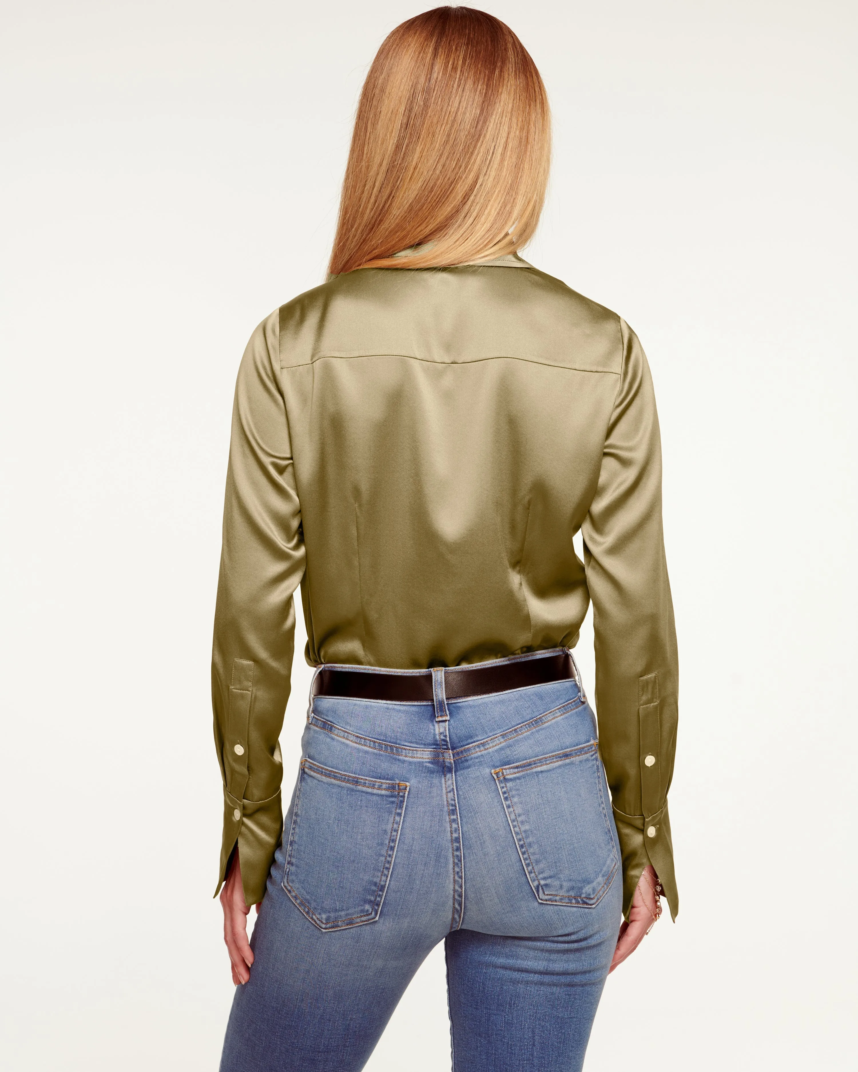 Victoria Silk Button Down Blouse
