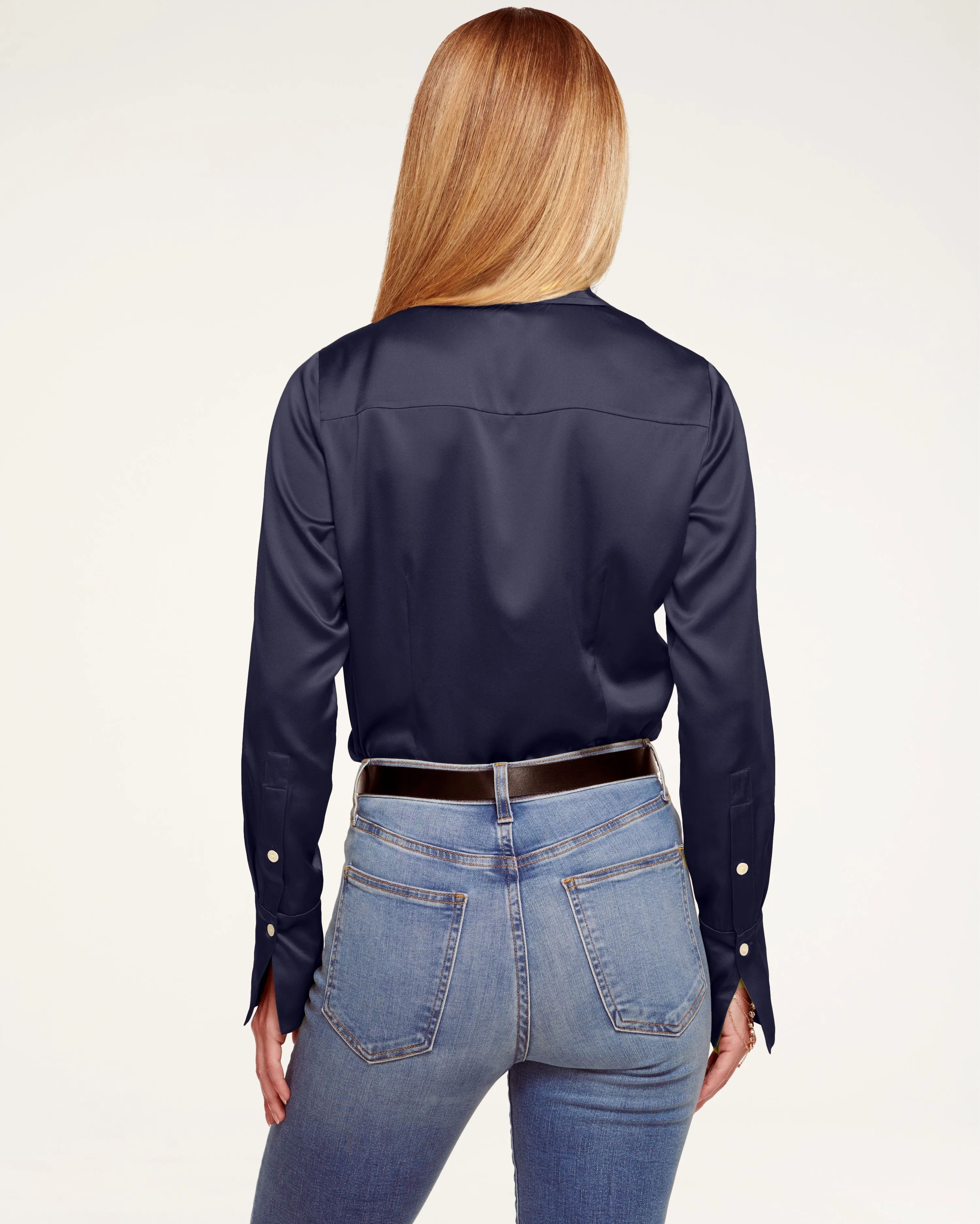 Victoria Silk Button Down Blouse