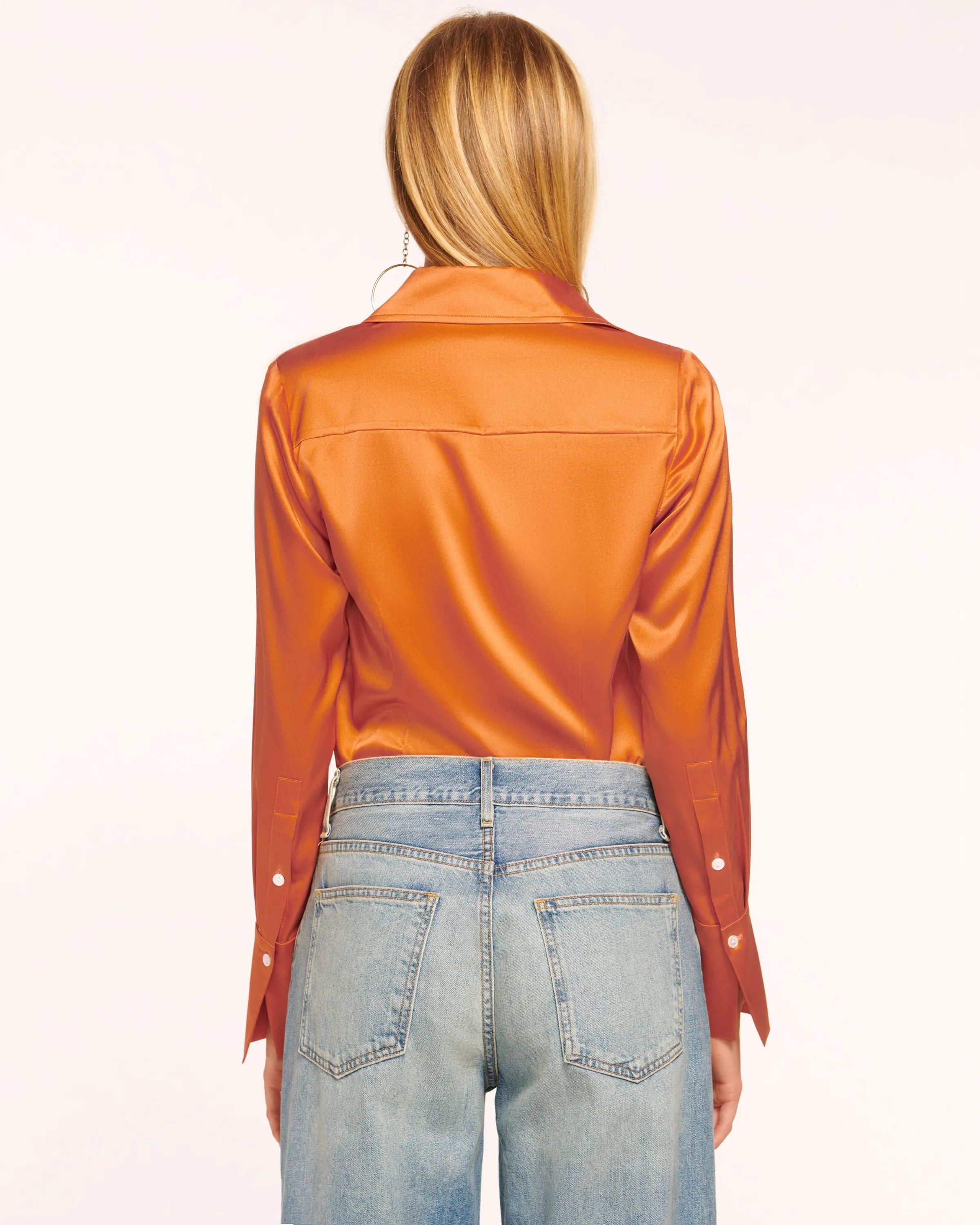Victoria Silk Button Down Blouse