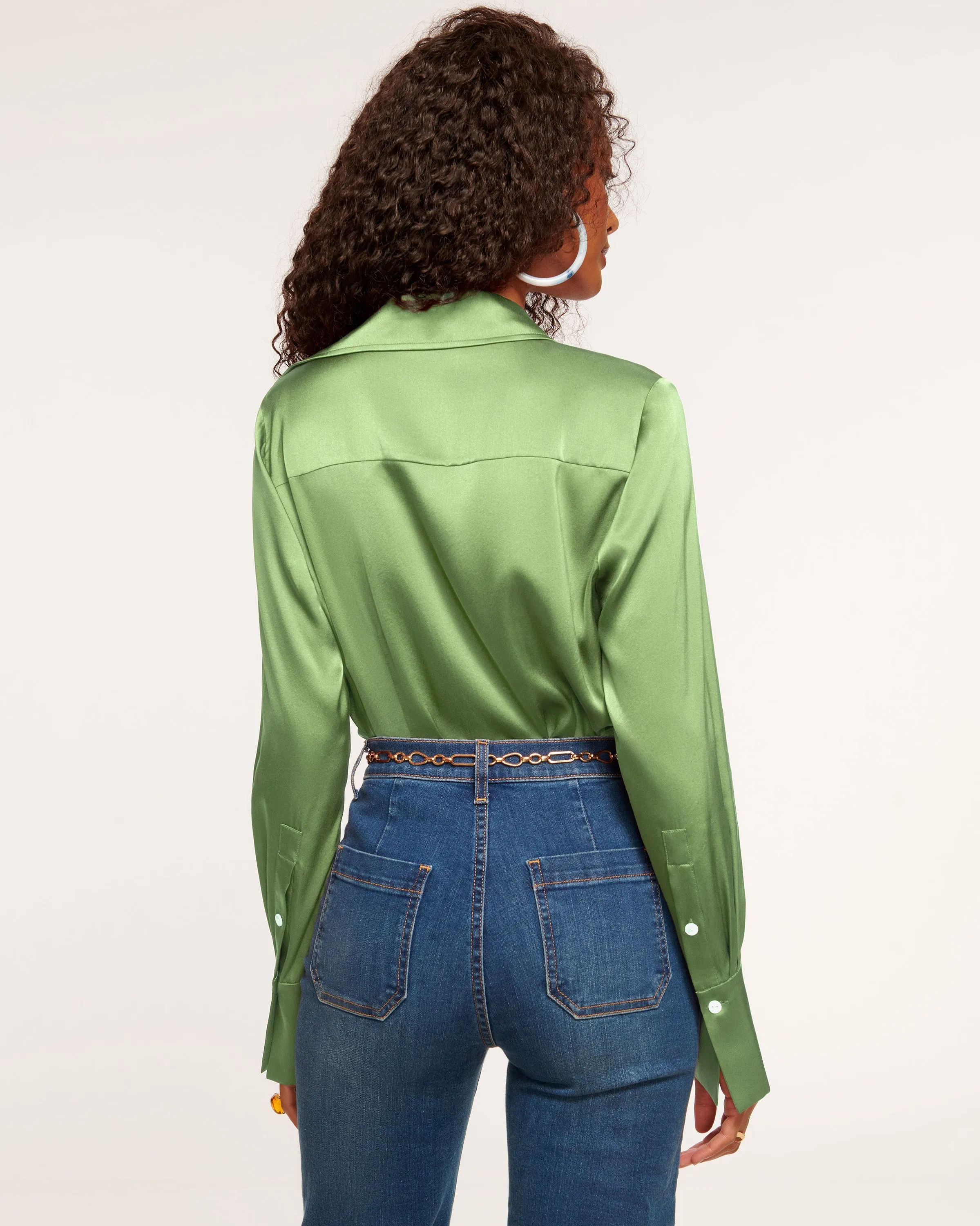 Victoria Silk Button Down Blouse